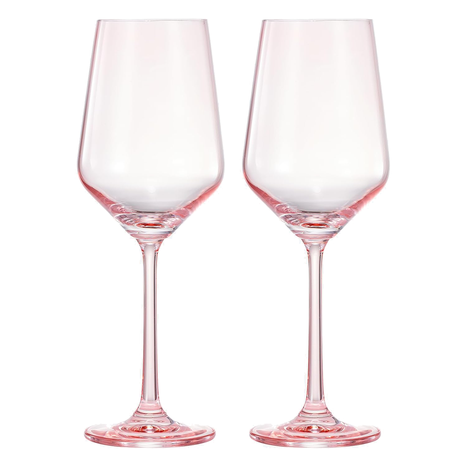 Monet Stemmed Wine Glassware, Pink, Set of 2