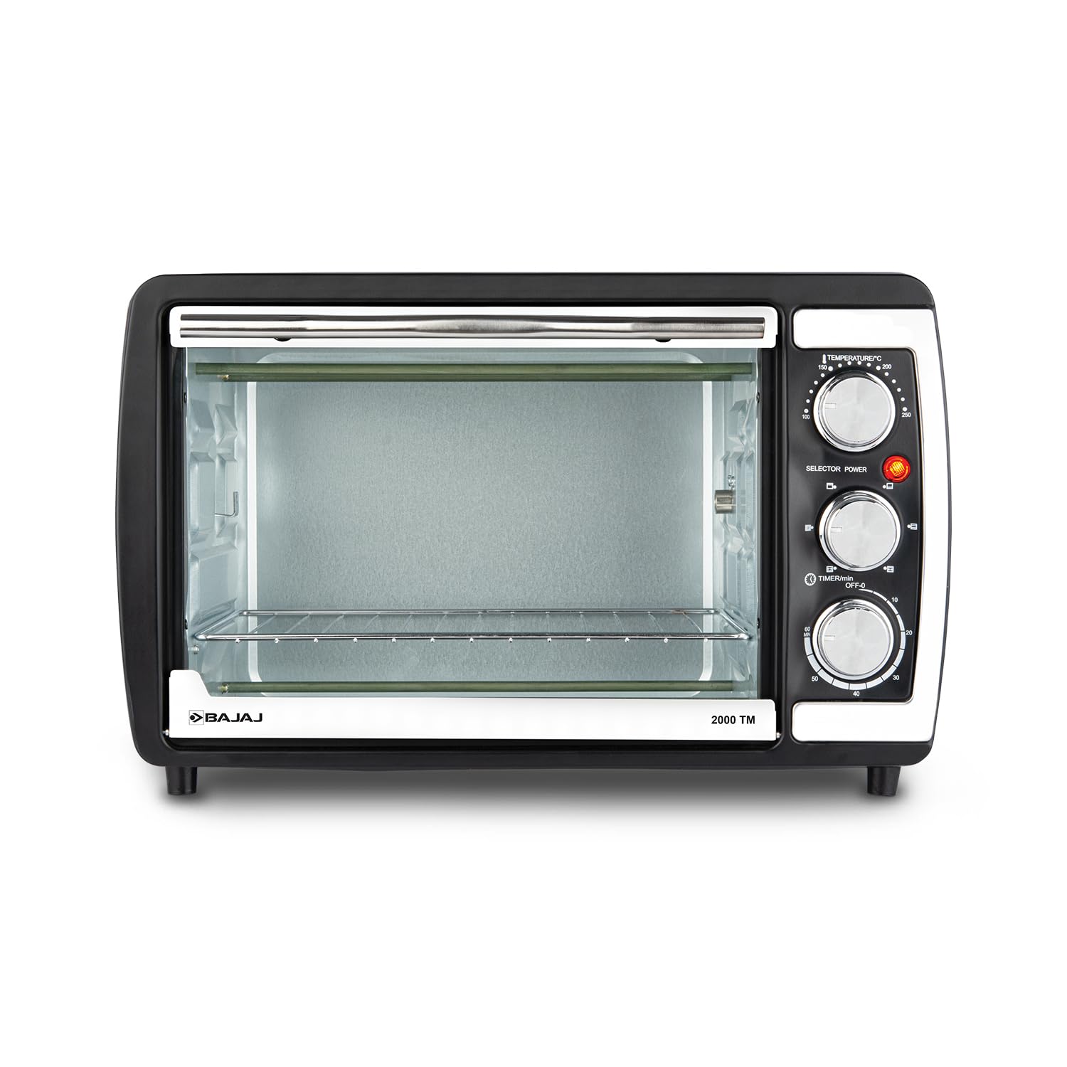 Bajaj 2000Tm 20Ltr Oven Toaster Griller (20L Otg) | 1400 Watts Oven For Kitchen | Grilling, Baking, Toasting & Rotisserie | Tran