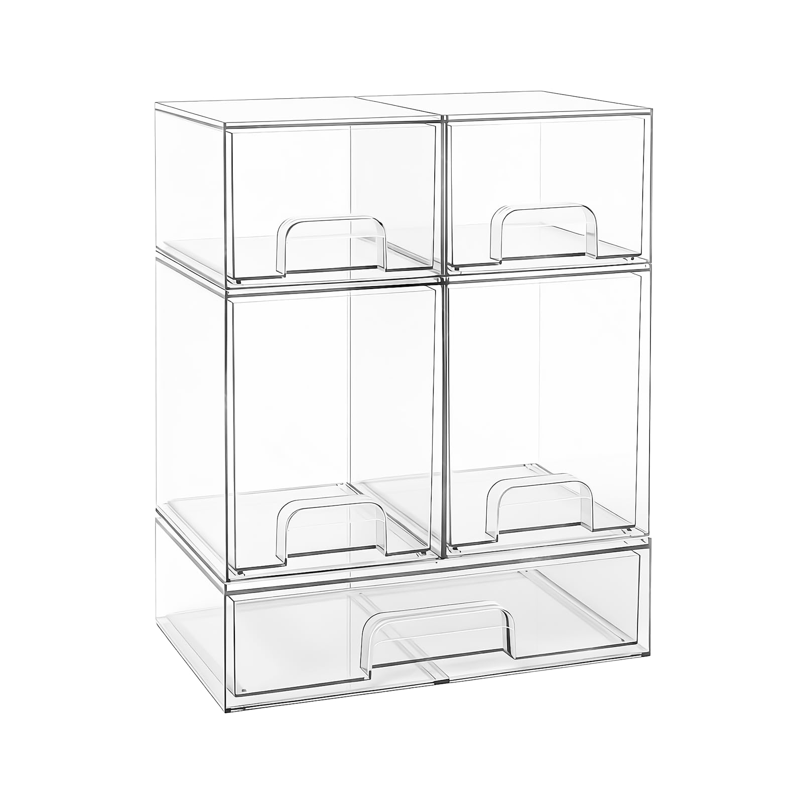 5 Set For Stackable Storage Drawers