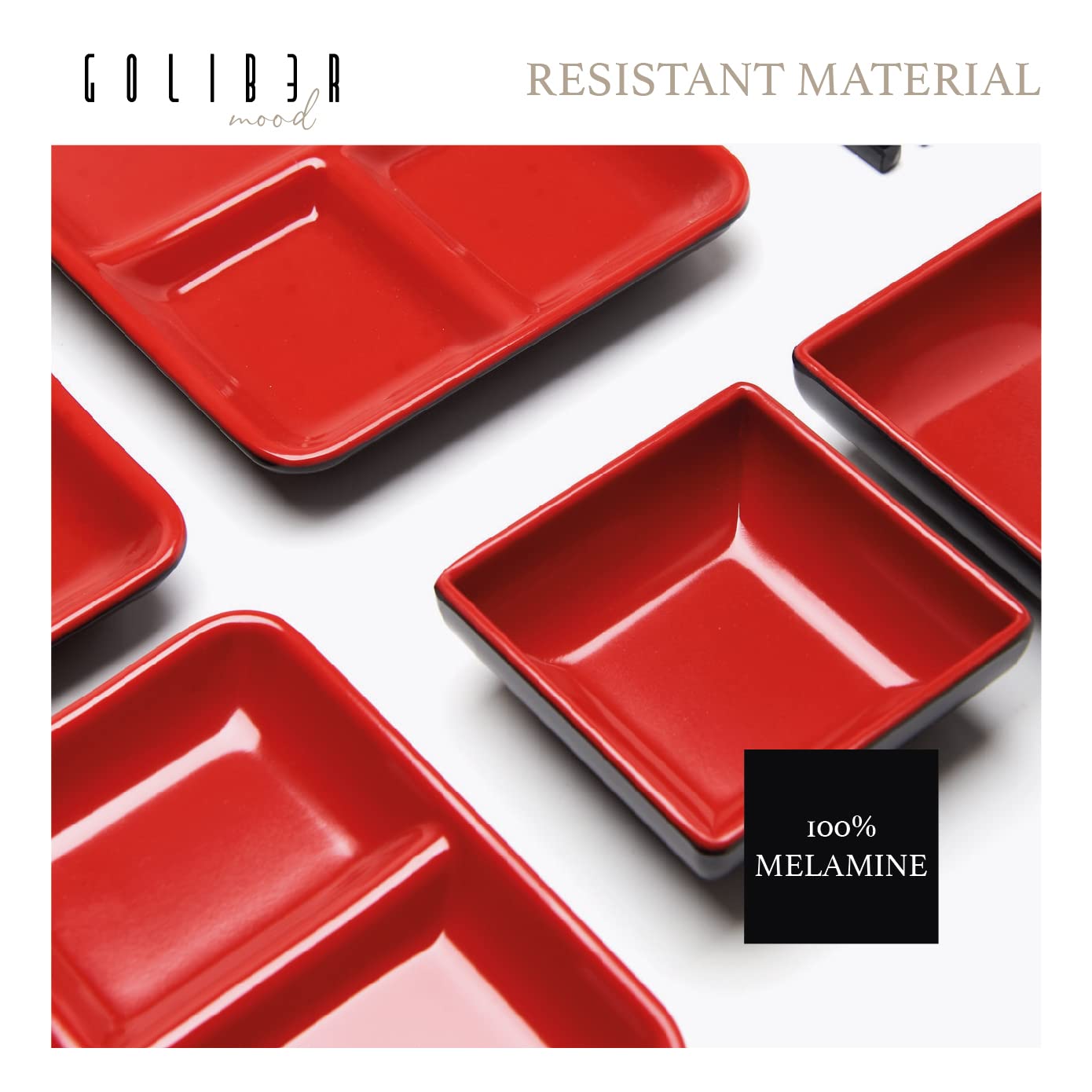 Goliber 8 Piece Japanese Style Sushi Plate Dinnerware Set - Includes 2 Sushi Plates, 2 Sauce Dishes, 2 Pairs Of Chopsticks, 2 Ch