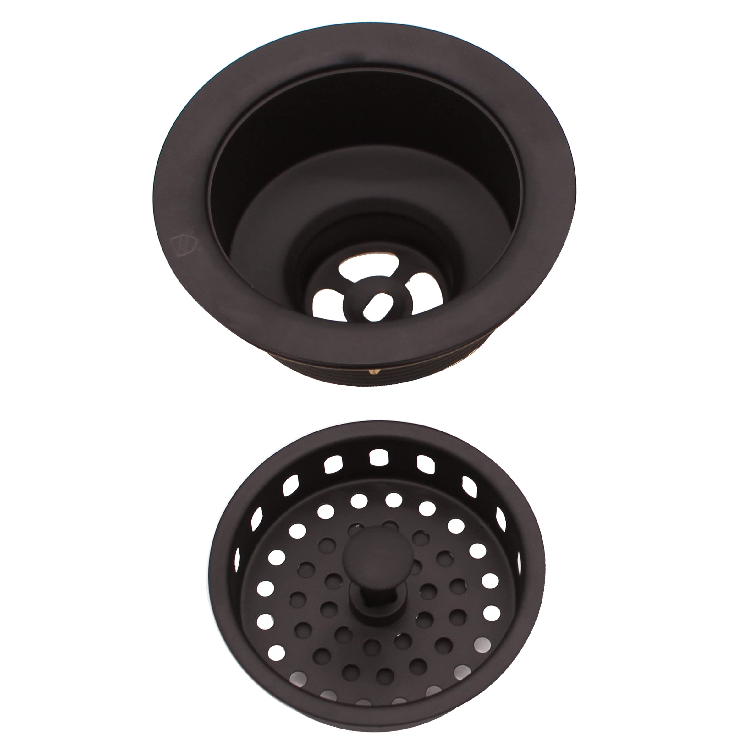 Westbrass D214-12 3-1/2'' Post Style Large Kitchen Sink Basket Strainer, 1-Pack, Oil Rubbed Bronze