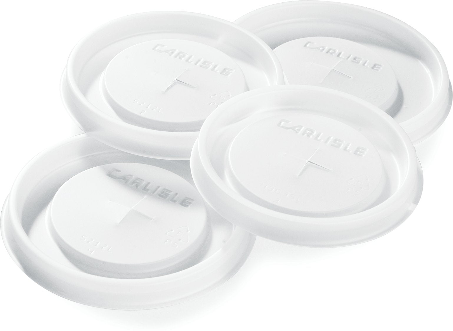 Carlisle Foodservice Products 5506L30 Polystyrene Tumbler Lid, For 9.5-Oz. Stackable Tumbler, 2.90'' Dia. X 19/64'' H, Transluce