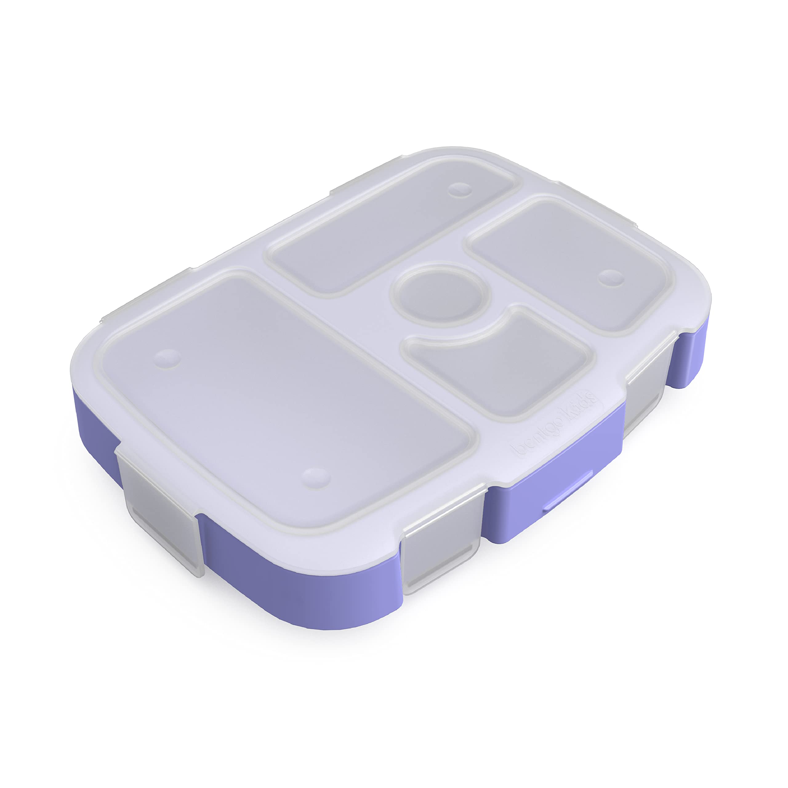 Bentgo Kids Prints Tray with Transparent Cover - Reusable, BPA-Free, 5-Compartment Meal Prep Container with Built-In Portion Con