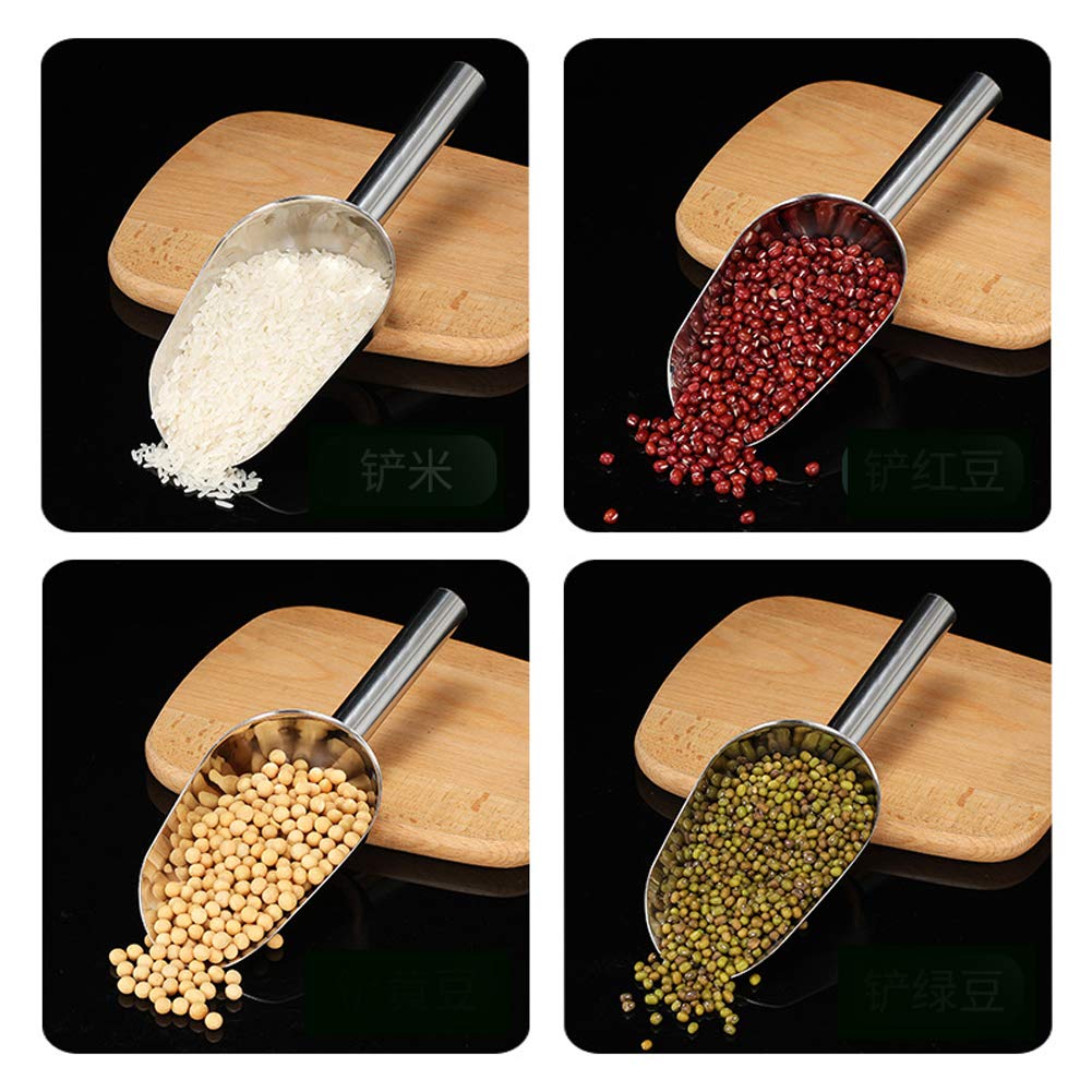 1 Piece Ice Scoop Stainless Steel Small Ice Cube Shovel Mini Scoop Kitchen Utility Scoops For Ice Bucket Tea Coffee Bean Flour S