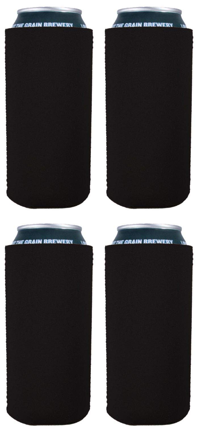 Blank Neoprene 16 Oz. Can Coolie (4 Pack, Royal Blue)