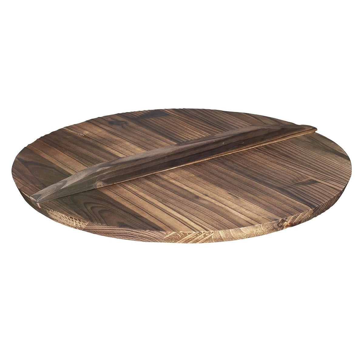 Bruntmor 14 Inch Wooden Drop Lid, Wooden Kitchen Accessories, 14'' Pan Lid, 14 Inch Skillet Lid, Lid For Frying Pan,Wooden Pot L