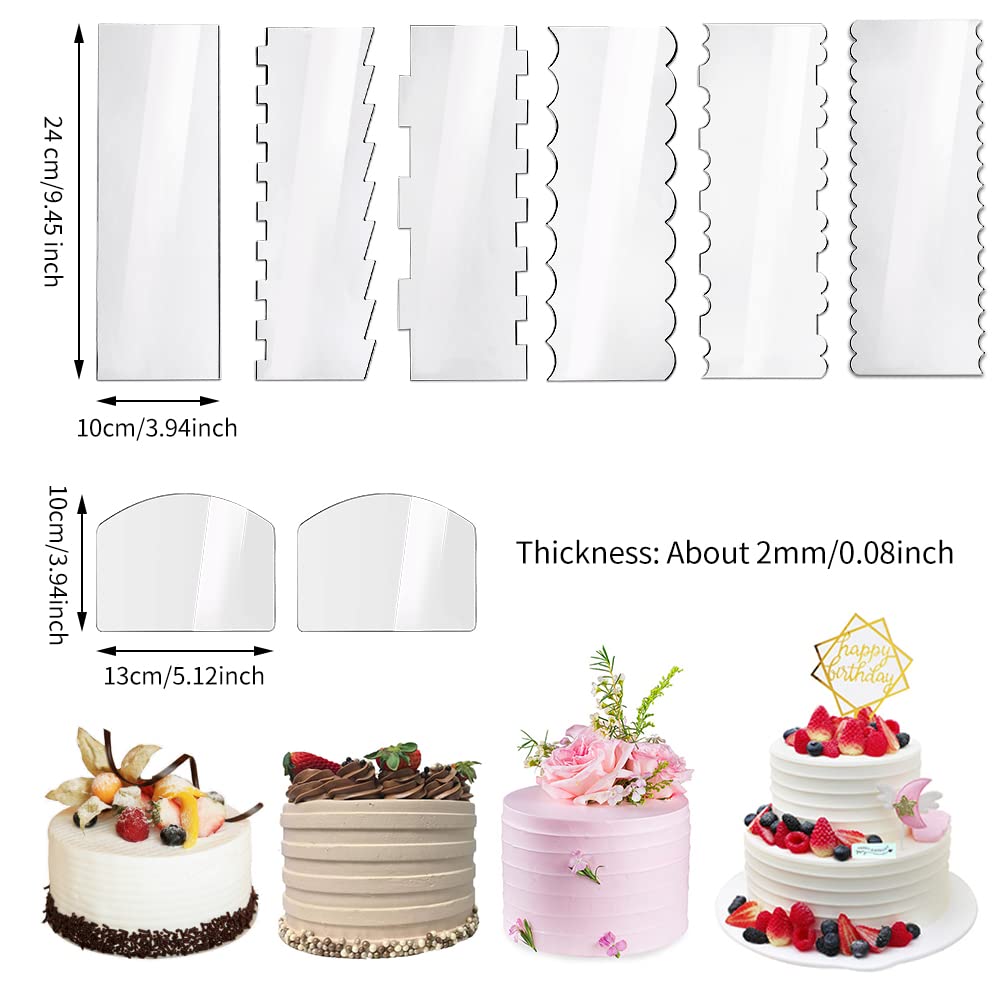 Cake Scraper Cake Comb Edge Smoother Tool Pastry Cutter Kitchen Baking Tools Cake Scraper Smoother In 13 Patterns For Different