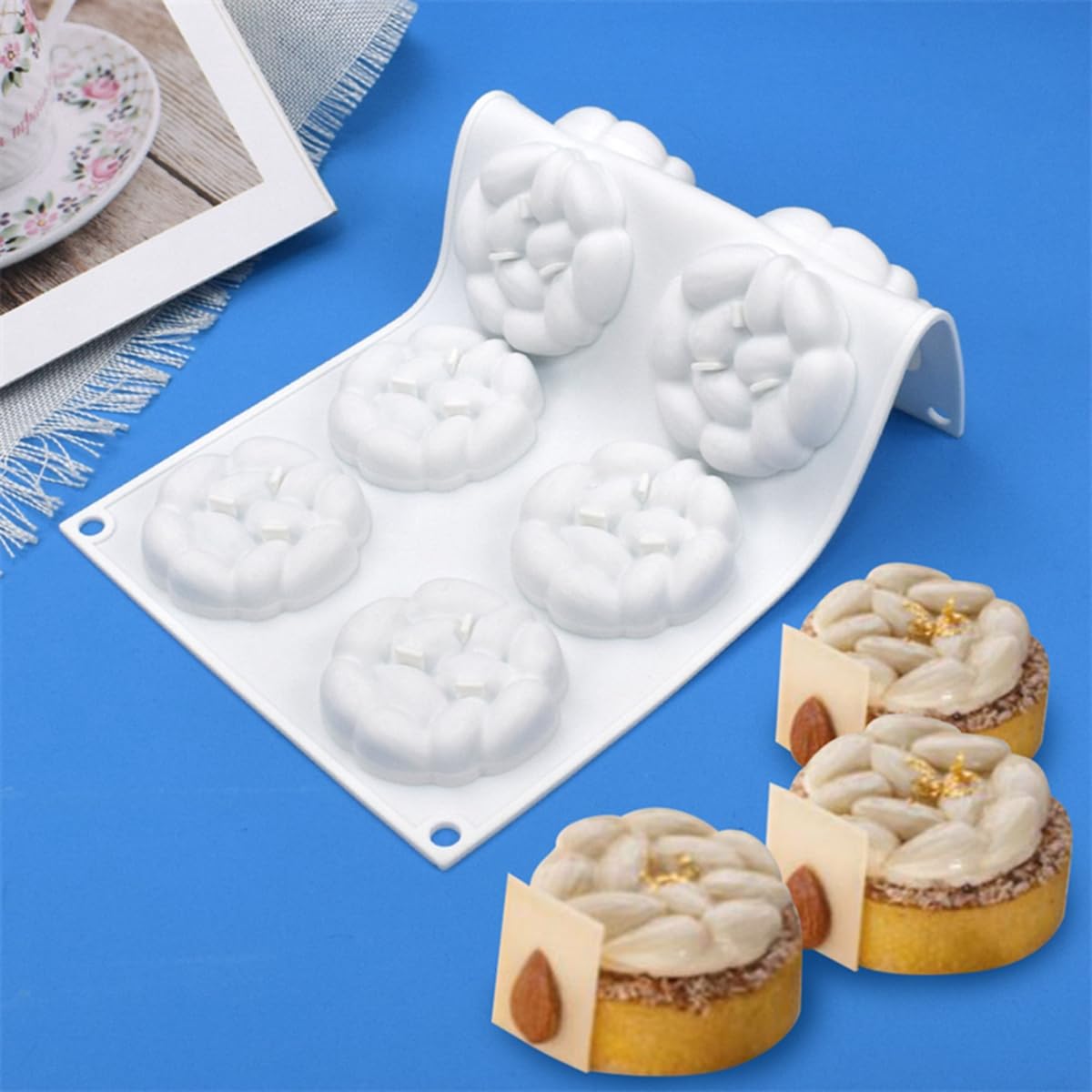 Mostsom Chocolate Almonds Molds Silicone 8 Cavities Chocolate Candy Fondant Mold Mould For Diy Baker Soap Mold (Almonds G1_11.8X