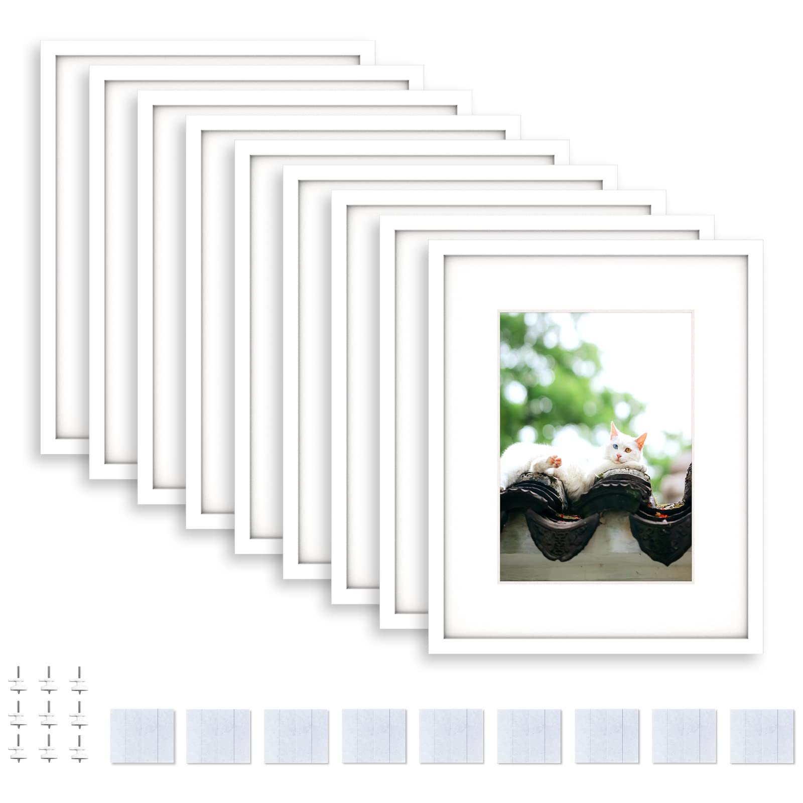 Happy Reunion 8x10 Picture Tiles | Mix Tiles Picture Frames Stick on Wall | Photo Tiles Peel and Stick Picture Frames as Gallery