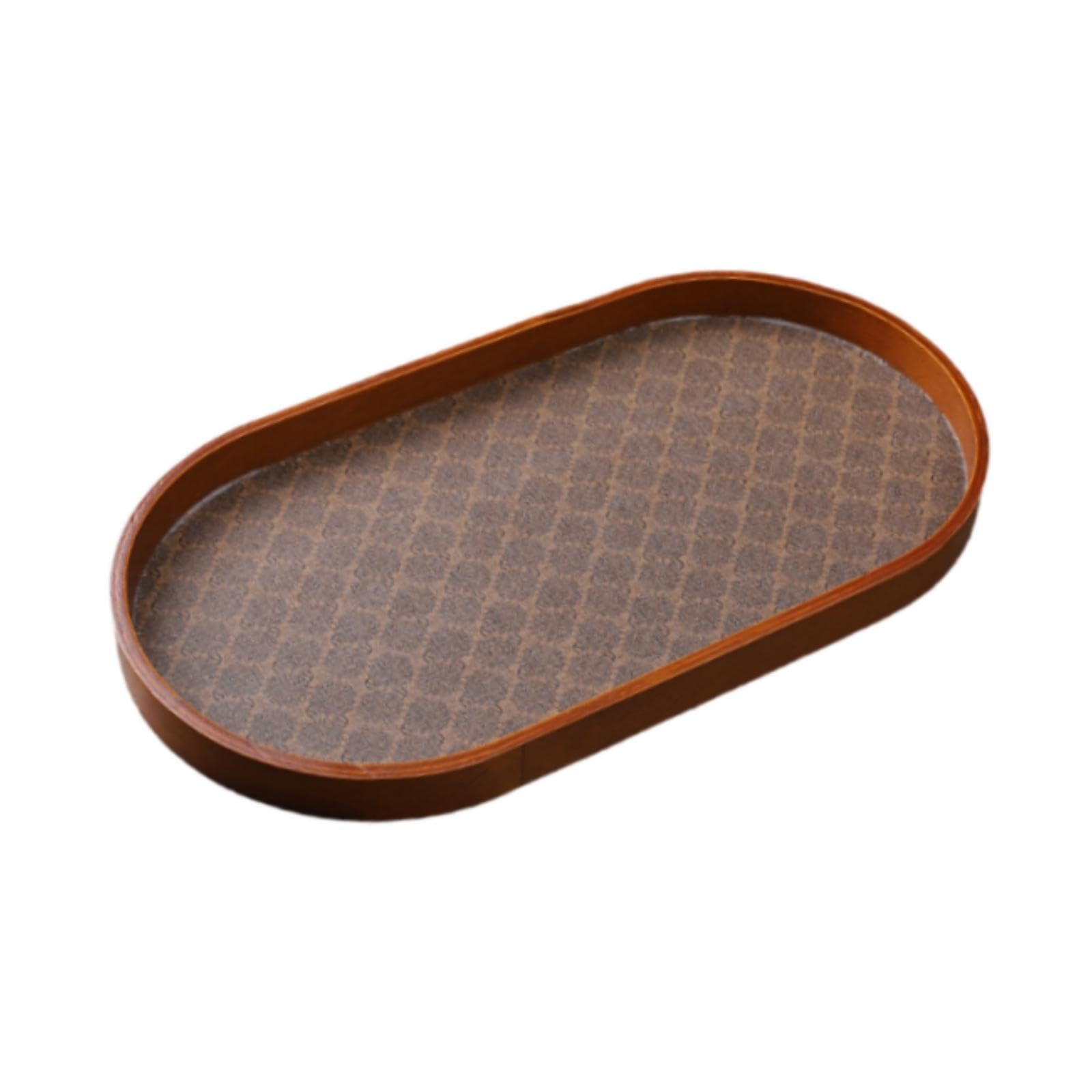 Myaddiction Wooden Serving Tray Dinner Tray Vanity Trays Wooden Tray For Desk Hotel Oval