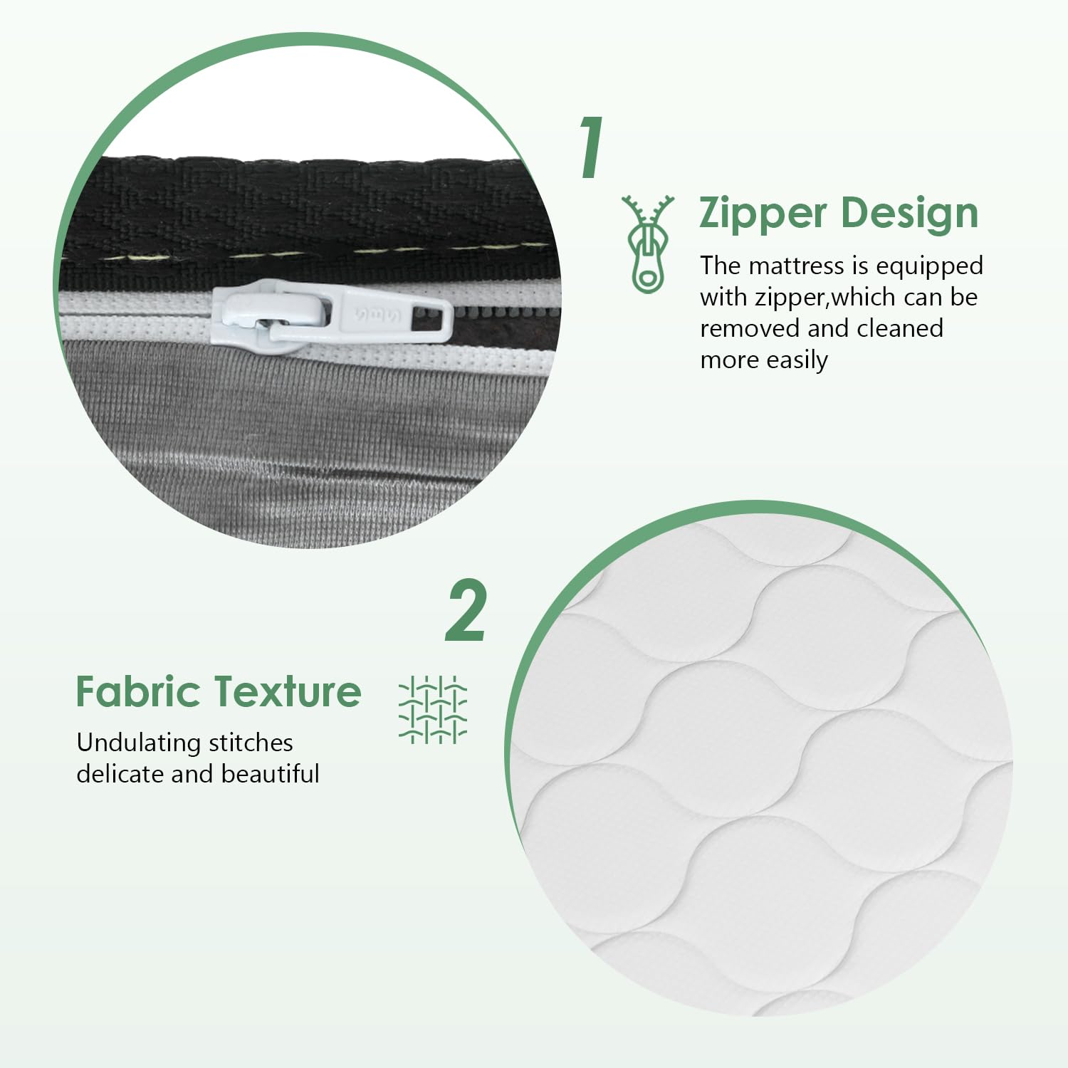Paylesshere 10 Inch Innerspring Queen Mattress Medium Firm Hybrid Mattress With Removable Cover Certipur-Us Certified Bed-In-A-B