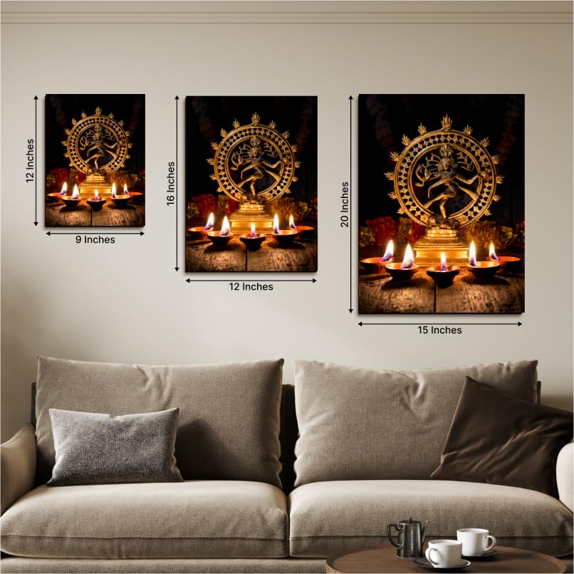 Chalk My Theme Natraj Idol Wood Print Wall Art Home Decor, Living Room, Bedroom, Cafe, Room Painting For Wall Decoration -9 x 12
