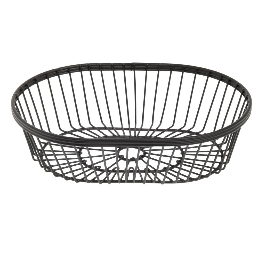 American Metalcraft Wbbv90 Wire Basket, Oval Black 9 L X 6 W X 2  H