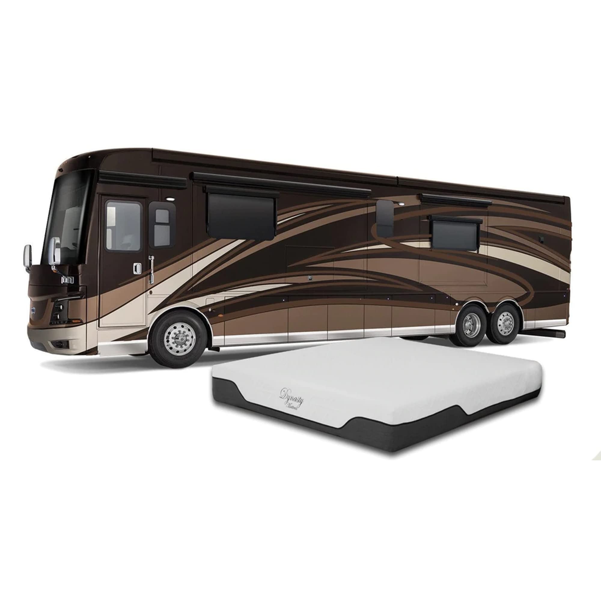 Dynastymattress 10-Inch Coolbreeze Medium-Firm Gel Memory-Foam Mattress For Rv, Camper, And Trailer, Rv King Size Usa Made