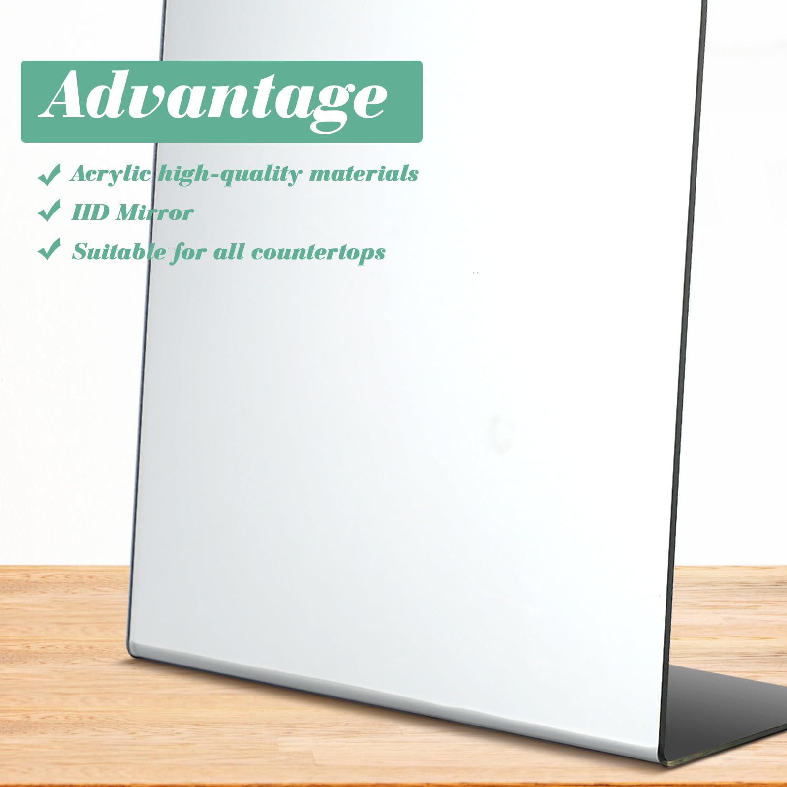 Colingmill 8 Pcs Counter Top Desk Mirror 7 x 9 Inch Freestanding Makeup Mirror for Desk Acrylic Mirror Arch Single Sided Vanity