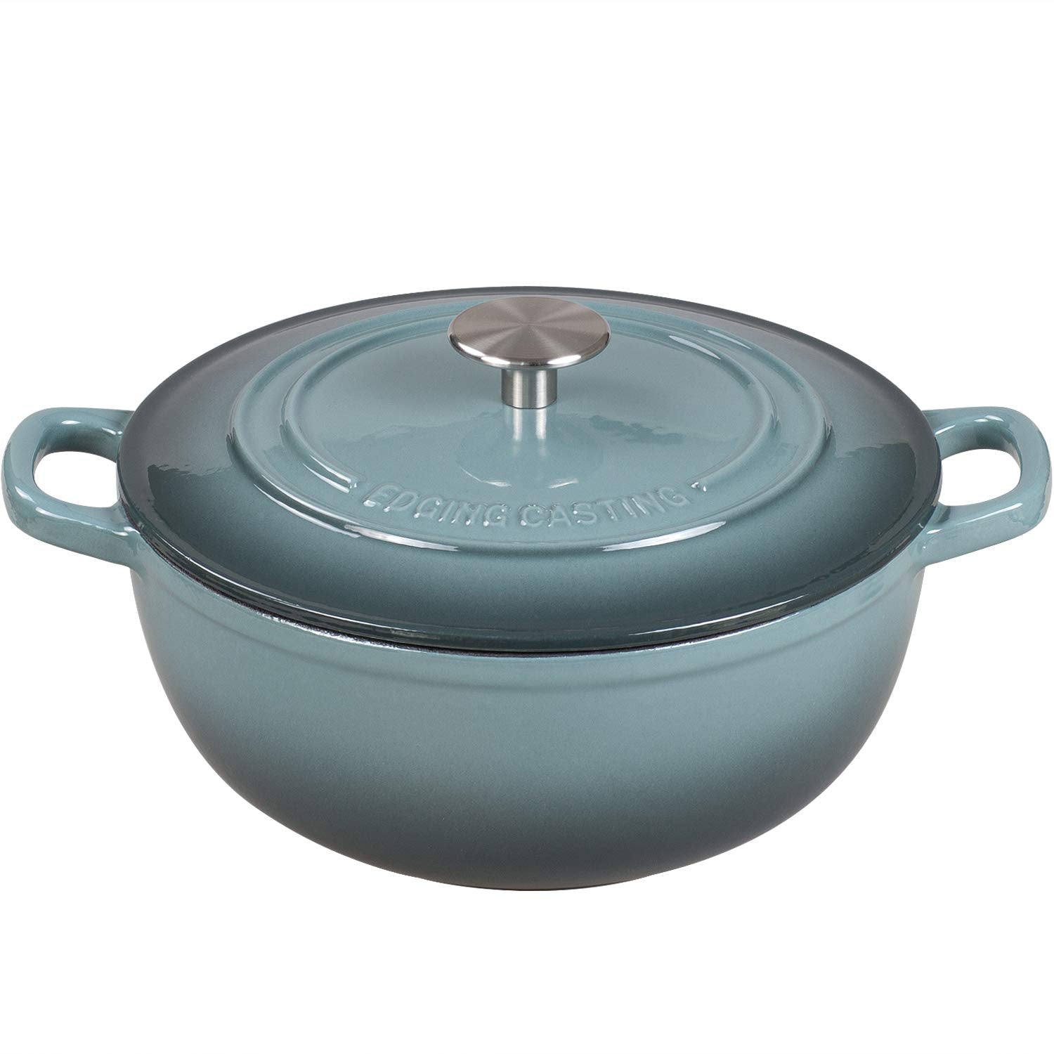 Edging Casting Enameled Cast Iron Dutch Oven, 5 Quart Enameled Dutch Oven Cookware Pot, Suitable For Bread Baking, Ideal For Fam