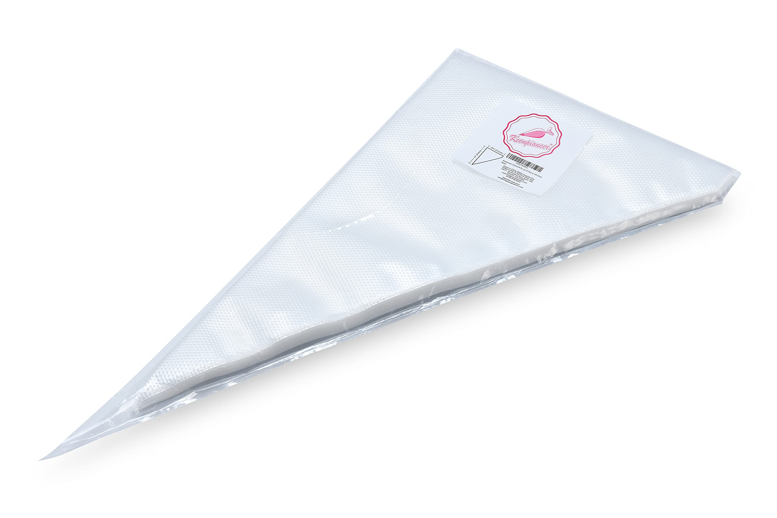 Keenpioneer Disposable Decorating & Pastry Bags 14'' Pack Of 100 (Clear)