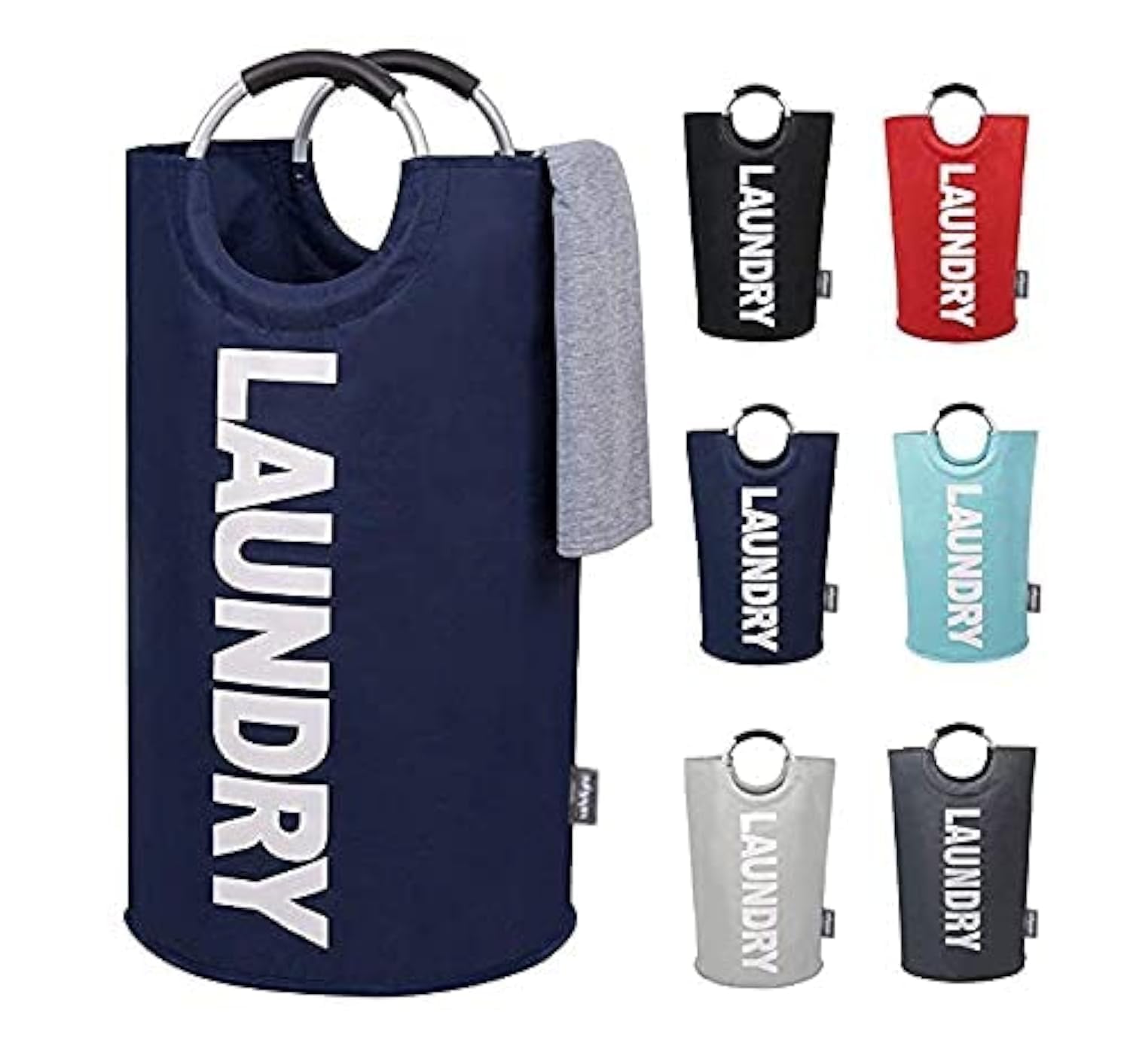 Velolight Plastic Laundry Basket With Handles (X-Large 115 Litre ) Big Foldable Laundry Bag Waterproof Bin Hamper For Dirty Used