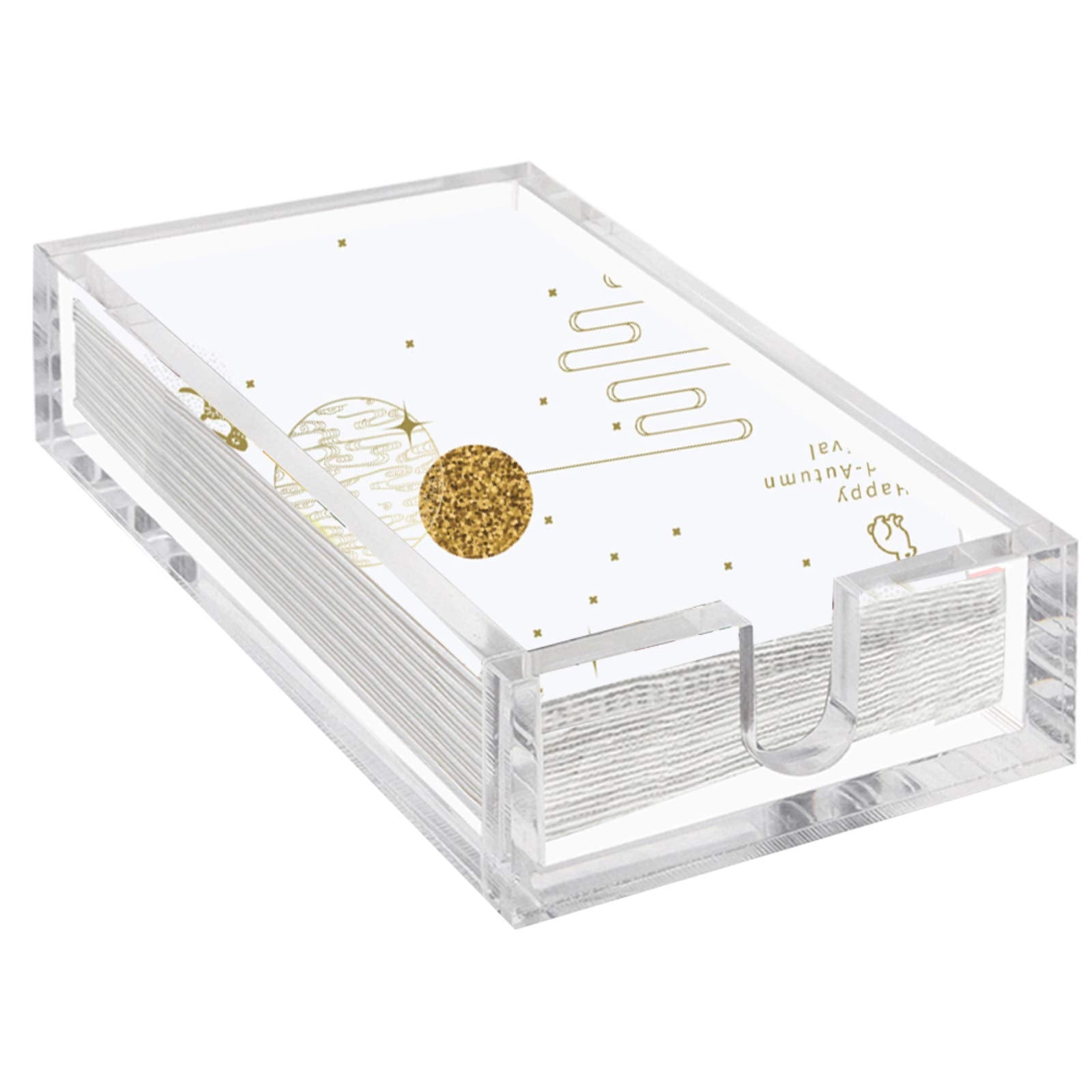 Phineoly Acrylic Guest Towel Napkin Holder, 0.37Inch Thickness Clear Paper Towel Tray, Rectangle Napkin Holders For Kitchen, Din