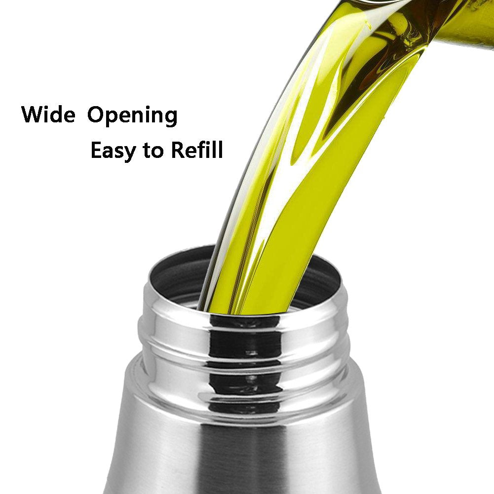 Flyboo Olive Oil Dispenser 25Oz Oil Bottle Stainless Steel Leak Proof Olive Oil Decanter For Kitchen (750Ml)