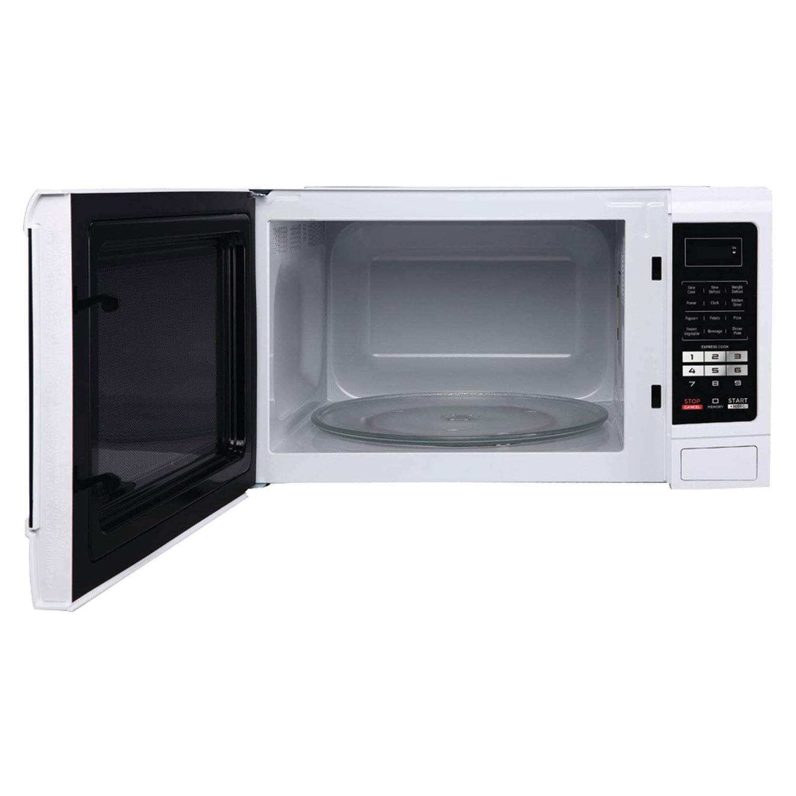 Magic Chef MCM1611W 1.6 Cu. Ft. 1100W Countertop Microwave Oven with Push-Button Door in White