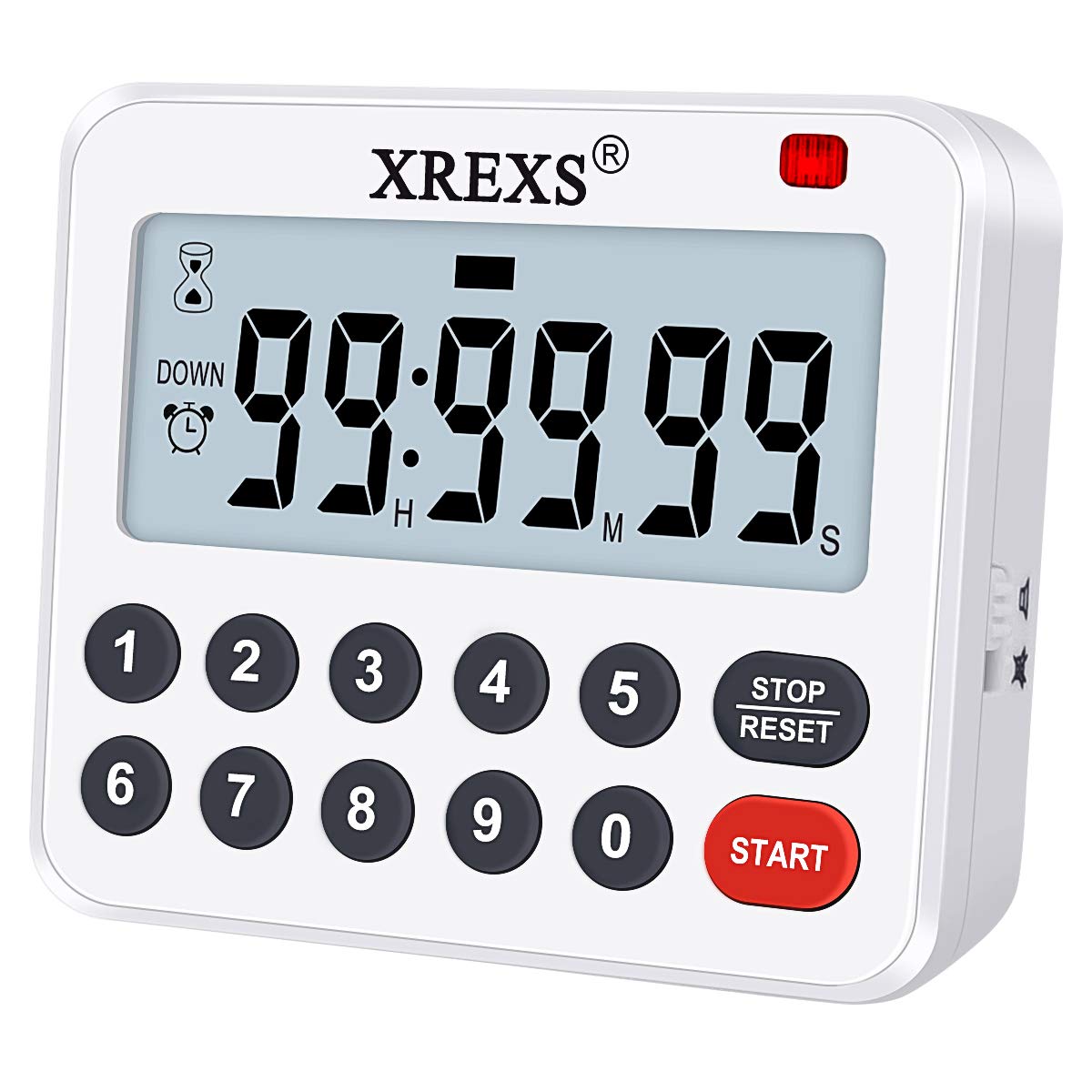 Xrexs Digital Kitchen Timer Magnetic Countdown Up Cooking Timer Loud Alarm And Mute Optional, Magnet And Stand, Large Display Cl