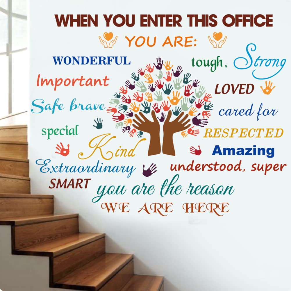 Office Wall Stickers Inspirational Quotes Decals Peel And Stick Motivational Wall Decals Colorful Motivational Lettering Office