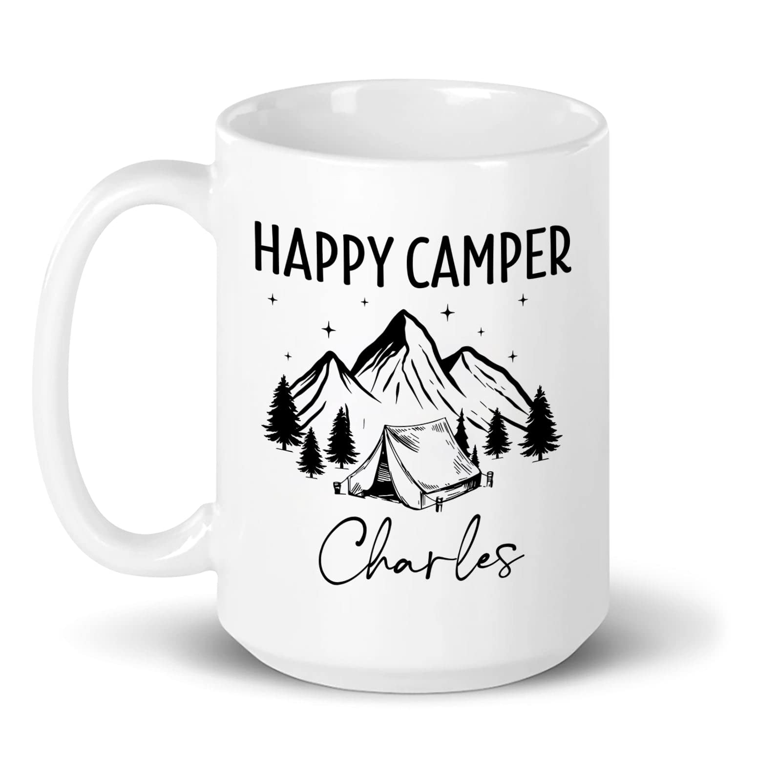 Happy Camper Mug, Personalized Camping Mug Gifts, Happy Camper Coffee Mug For Men/Women, Custom Camper Cup With Name, Camping Gi