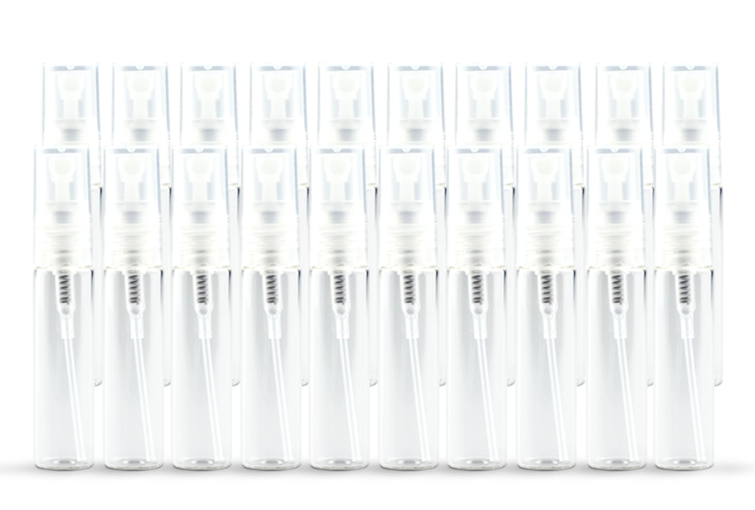 Zbfwmx 20 Pack Set 10Ml Protable Refill Bulk Atomizer Spray Travel Perfume Bottle Hydrating Empty Bottle (Clear-1)