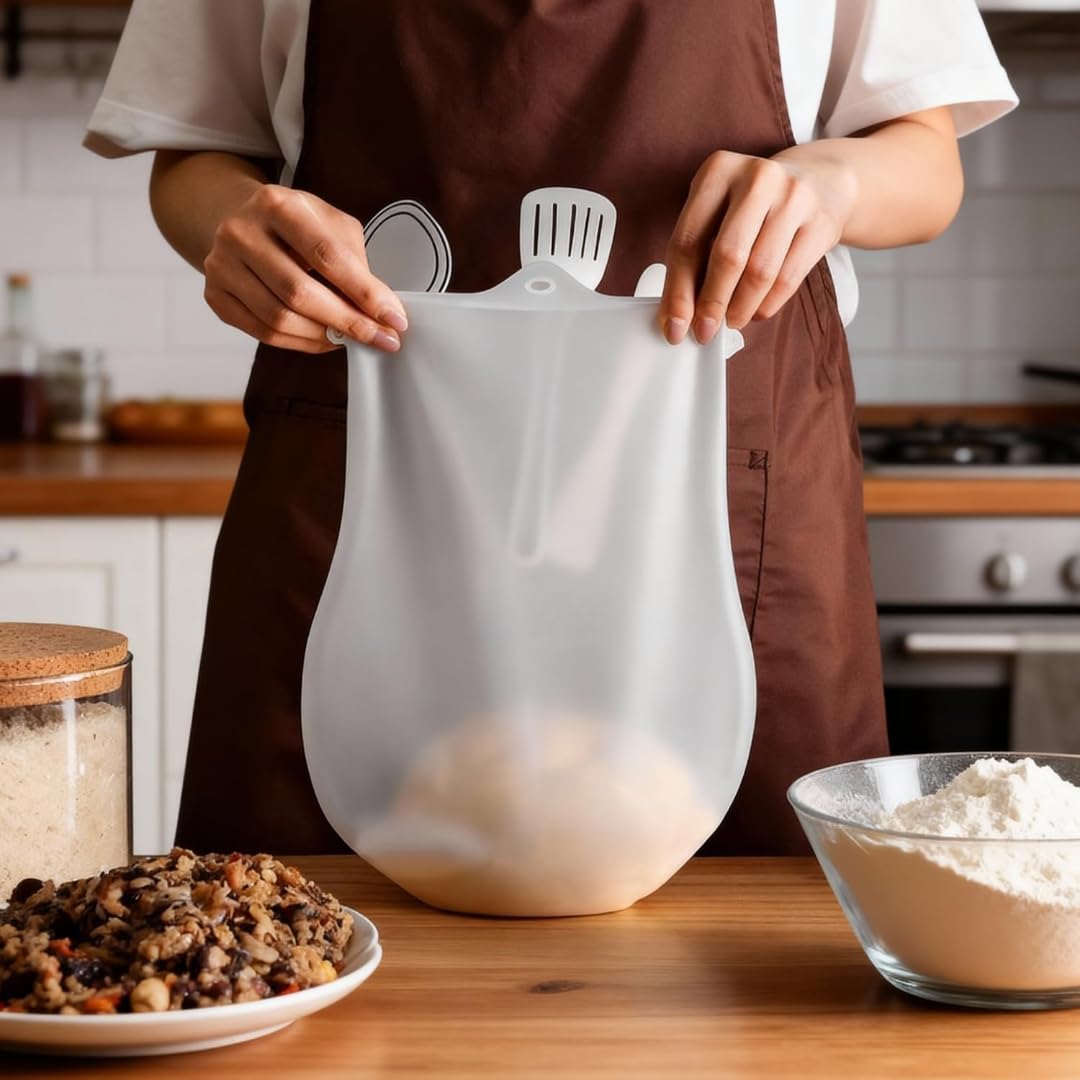 Darnex Silicon Atta Kneading Dough Maker Bag  Reusable Silicone Kneading Bag For Bread, Pizza, Pastry & More | Multipurpose Foo