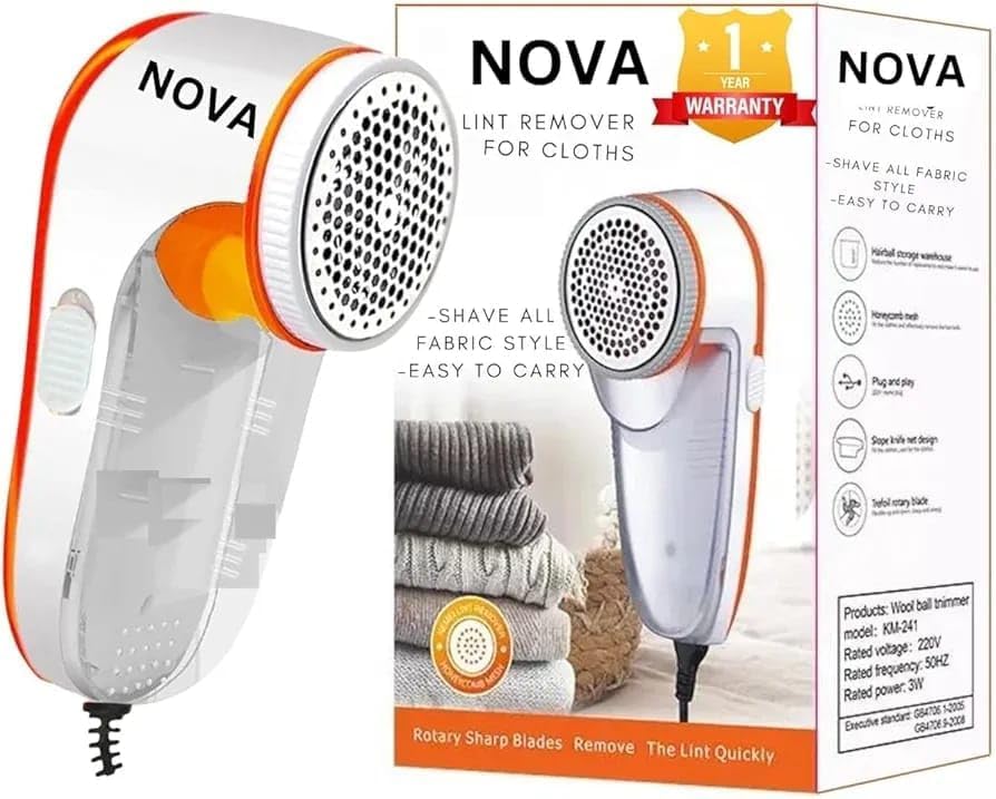 Nova Lint Remover For Clothes | 1 Year Warranty| Fabric Cleaner For Woolen Clothes Electric Lint Remover Lint Roller Fabric Clea