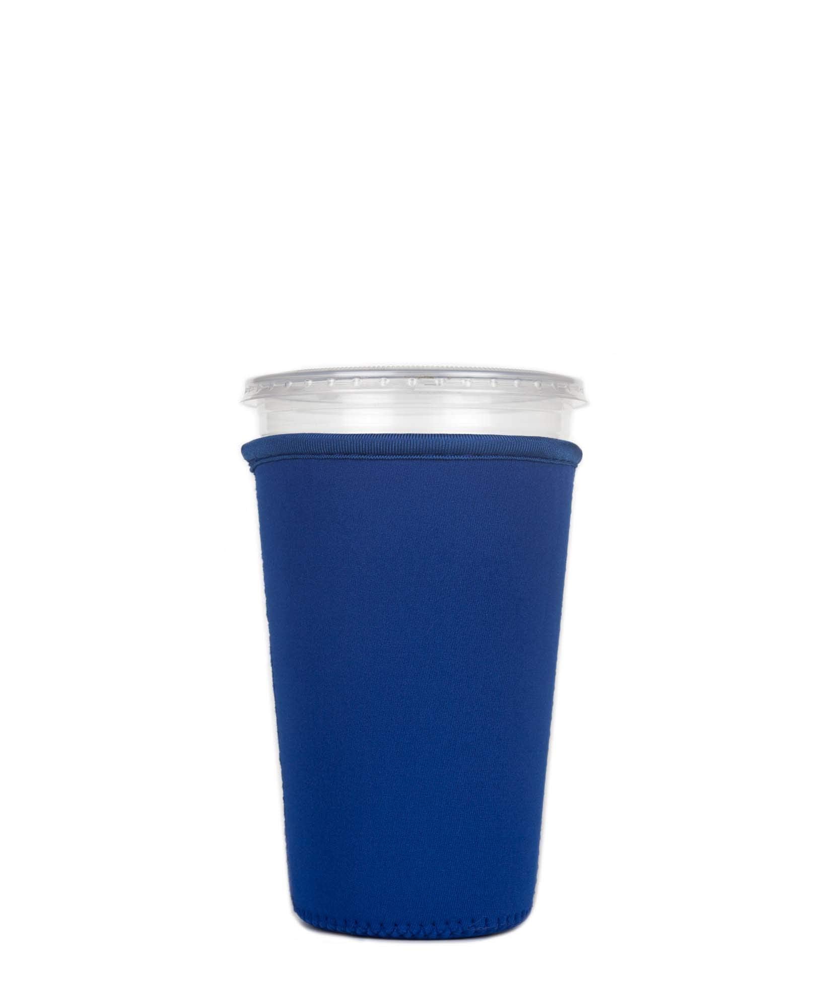 Reusable Insulator Neoprene Cup Sleeve For Iced Beverages And Coffee (Royal Blue, Medium)