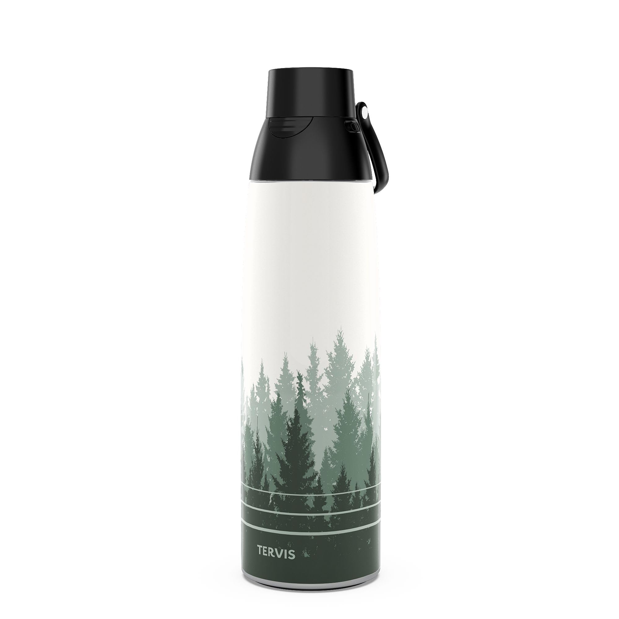 Tervis Venture Water Bottle Green on Green Forest Made in USA Double Walled Insulated Tumbler Travel Cup Keeps Drinks Cold & Hot