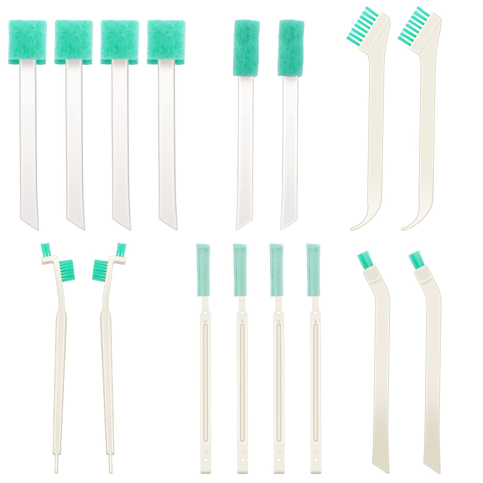 Xinrui 16 Pcs Small Household Cleaning Brushes, Deep Detail Crevice Cleaner Brush Crevice Cleaning Tool 8 In 1 Cleaner Brush For
