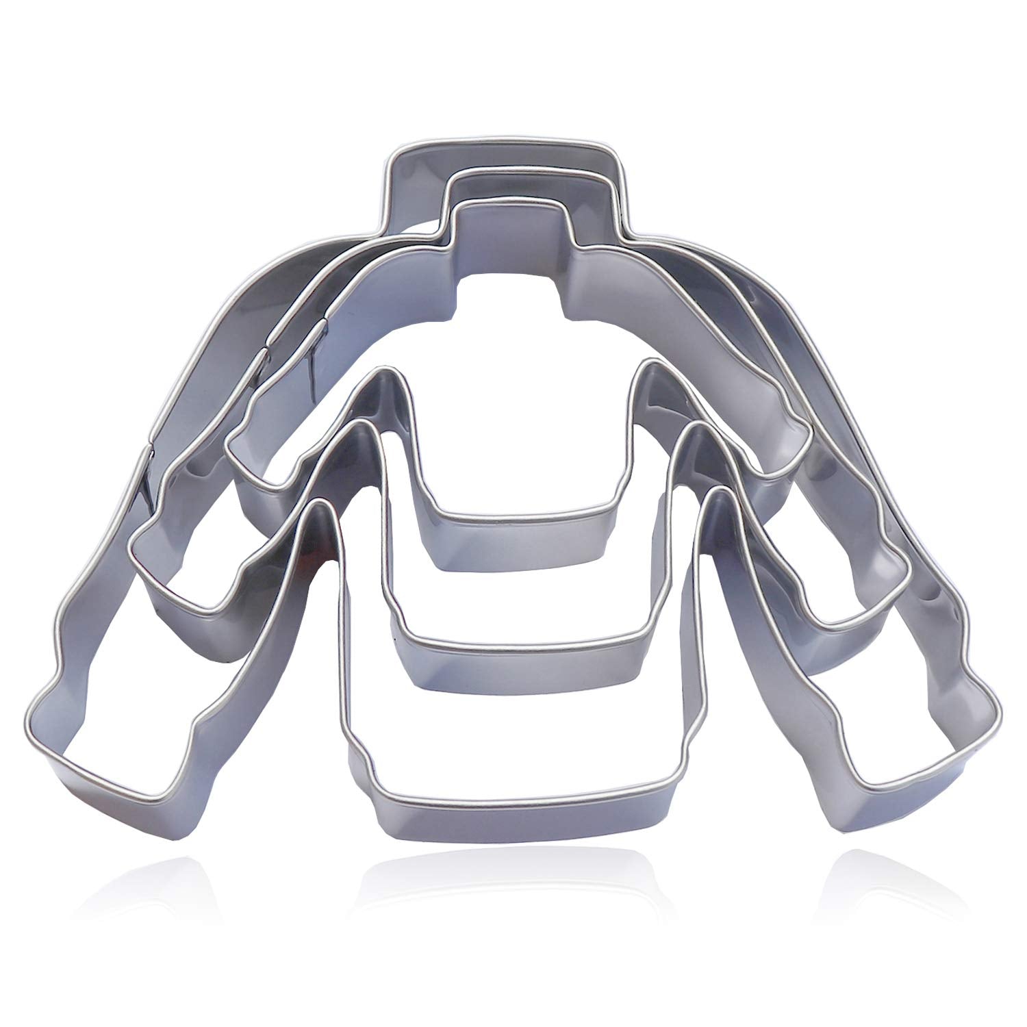 3 Piece Ugly Sweater Cookie Cutter Set - 4 1/5'', 3 1/2'', 2 1/2'' - Christmas Winter Sweater Cookie Cutters