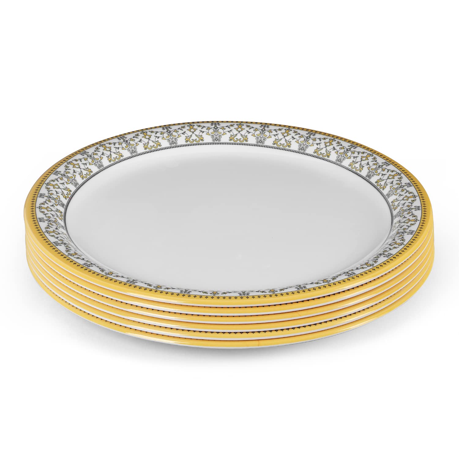 Superware | Pure Melamine | Dinner Plate Set  Forgetmenot 11 (6 Nos.) | Stain Free, Glazed Finish