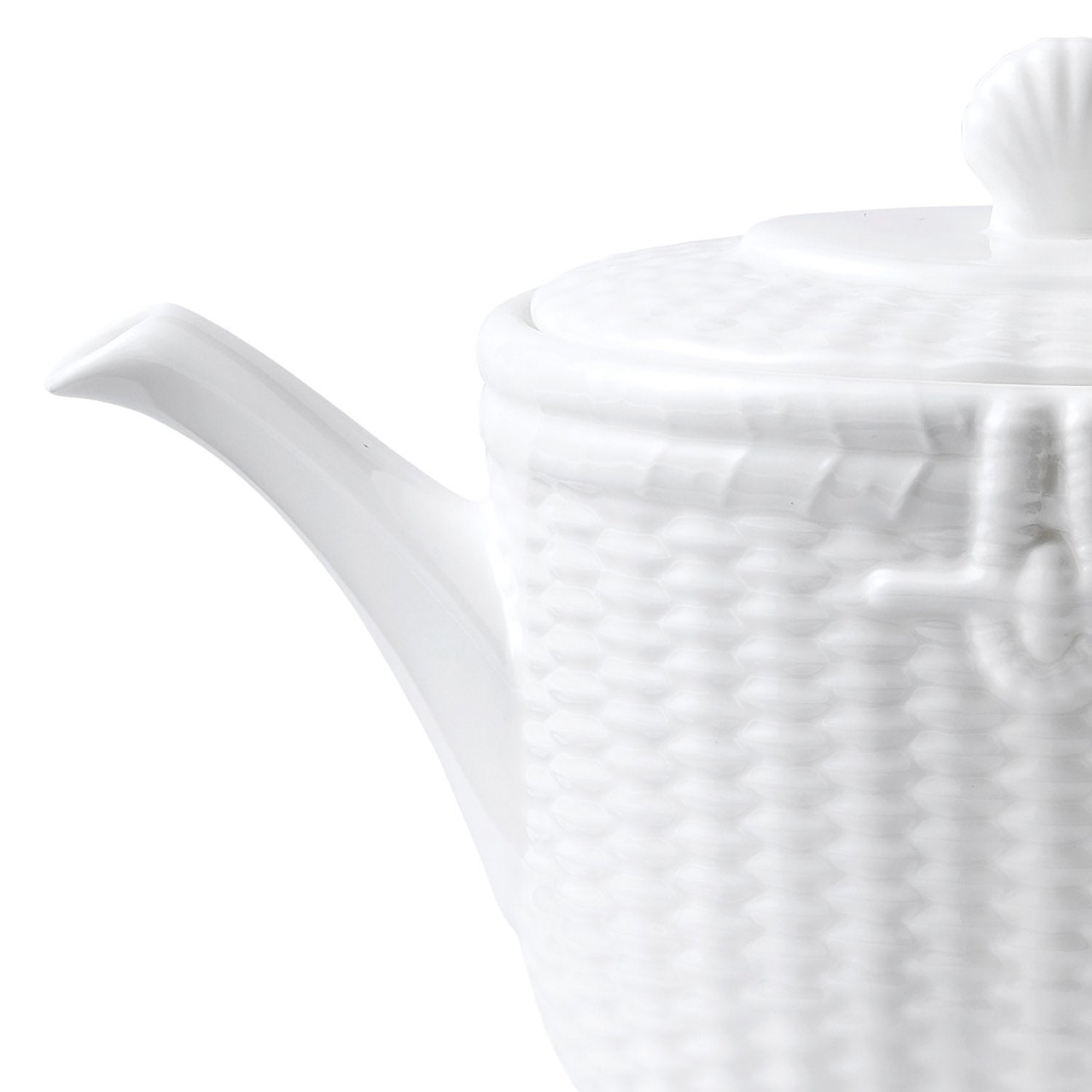 Wedgwood Nantucket Basket Teapot, 40.4 Oz, White