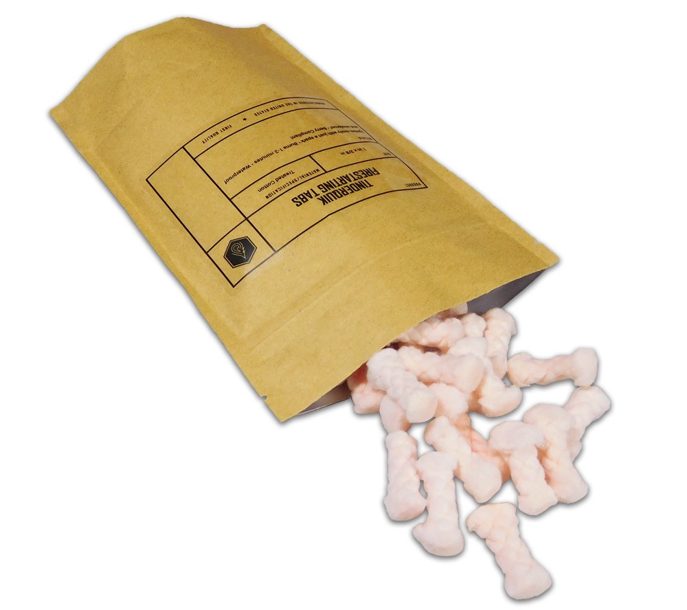 5Col Survival Supply Tinderquik Firestarting Tabs 50 (For Sparklite Firesteel Blastmatch)