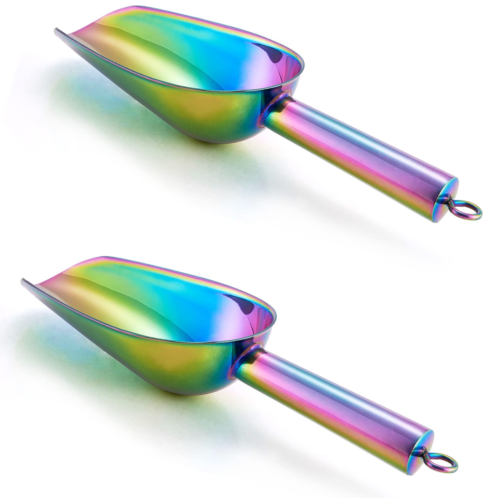 3Oz Mini Scoop Set Of 2, P&P Chef Stainless Steel Small Ice Cube Scoop Candy Sweet Scoops For Home Bar Buffet Wedding Canisters,