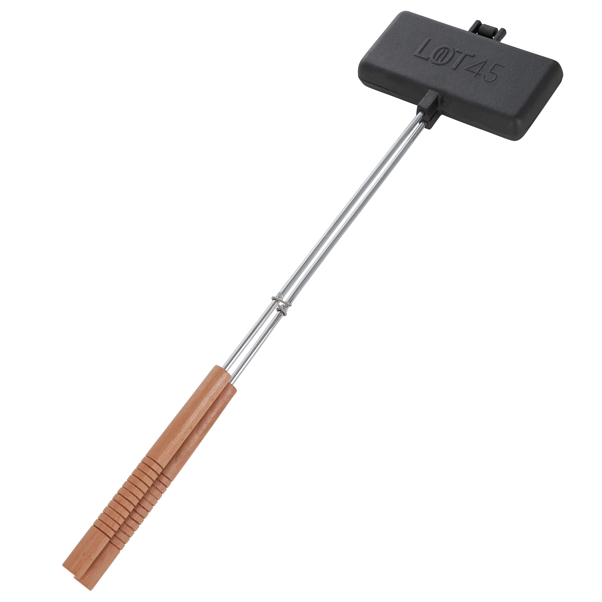 Lot45 Campfire Pie Maker Cast Iron Sandwich Maker - 8 X 4In Camping Pie Iron Cooking Pan For Open Flames And Campfires