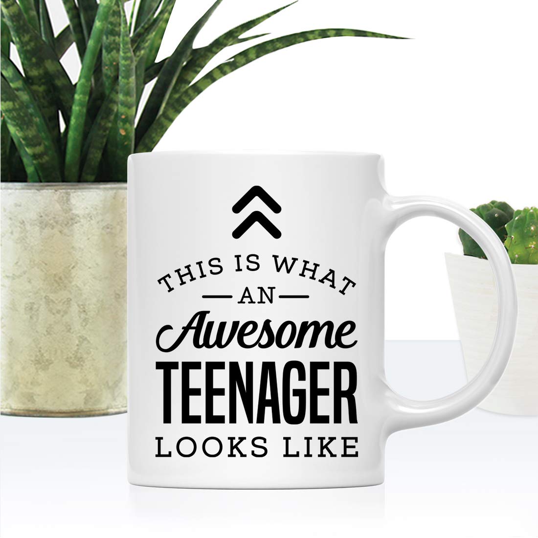 Andaz Press 11oz. Ceramic Coffee Tea Mug Gift, This is What an Awesome Teenager Looks Like, 1-Pack, Birthday Gift Ideas Coworker