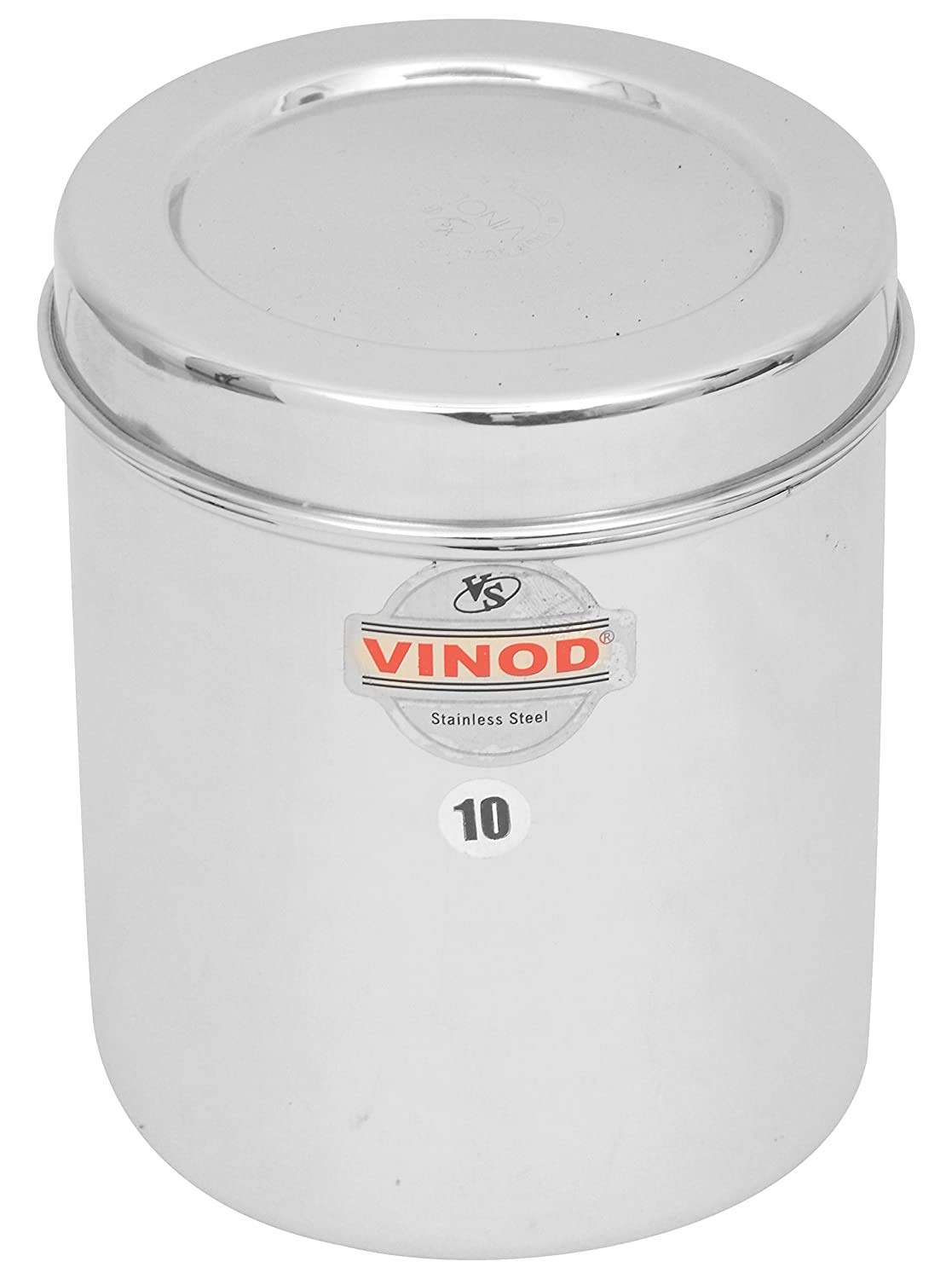 Vinod Stainless Steel Container With Lid (3 Litre, Silver)