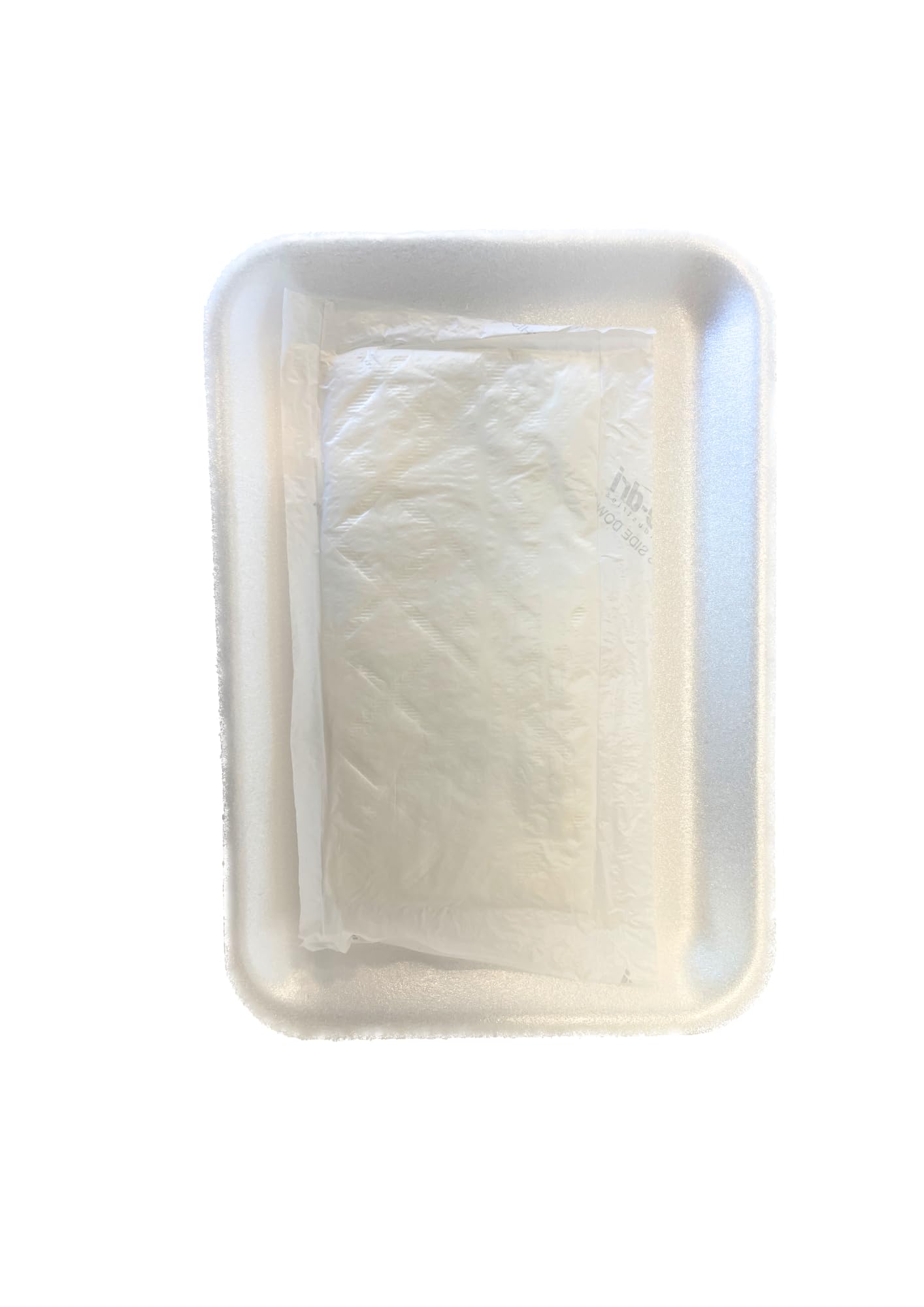 White Foam Trays With Absorbent Meat Pads For Meat Poulty Fish Size 8 1/4'' X 5 3/4'' (24)