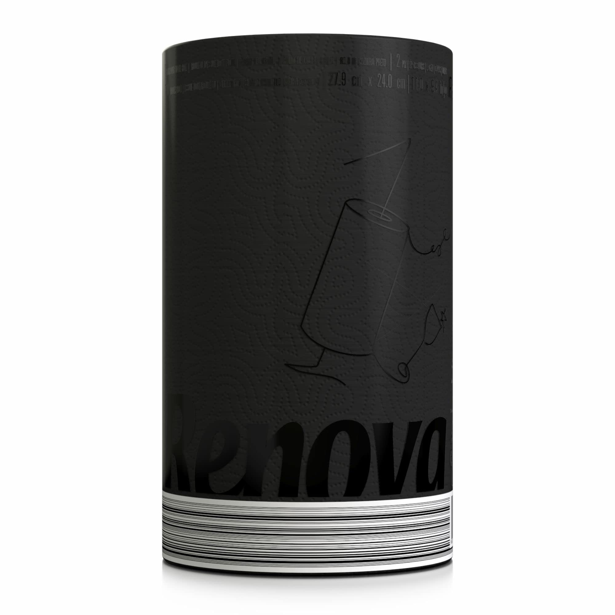 Renova Single Roll Kitchen Paper Towels, Black