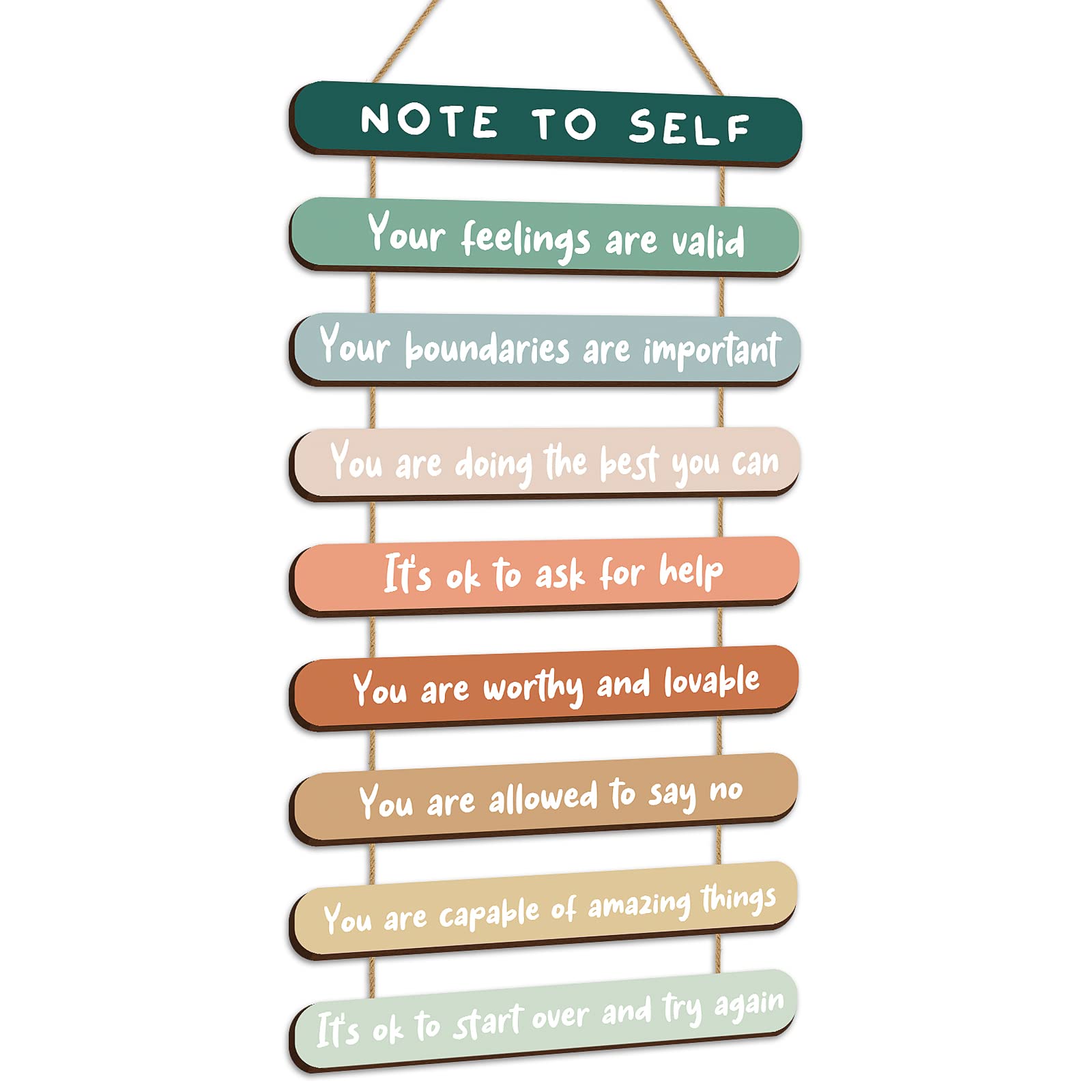 Yookeer Mental Health Reminders Wall Art Decors Positive Psychology Affirmations Therapy Office Decor Wooden Hanging Wall Pedime