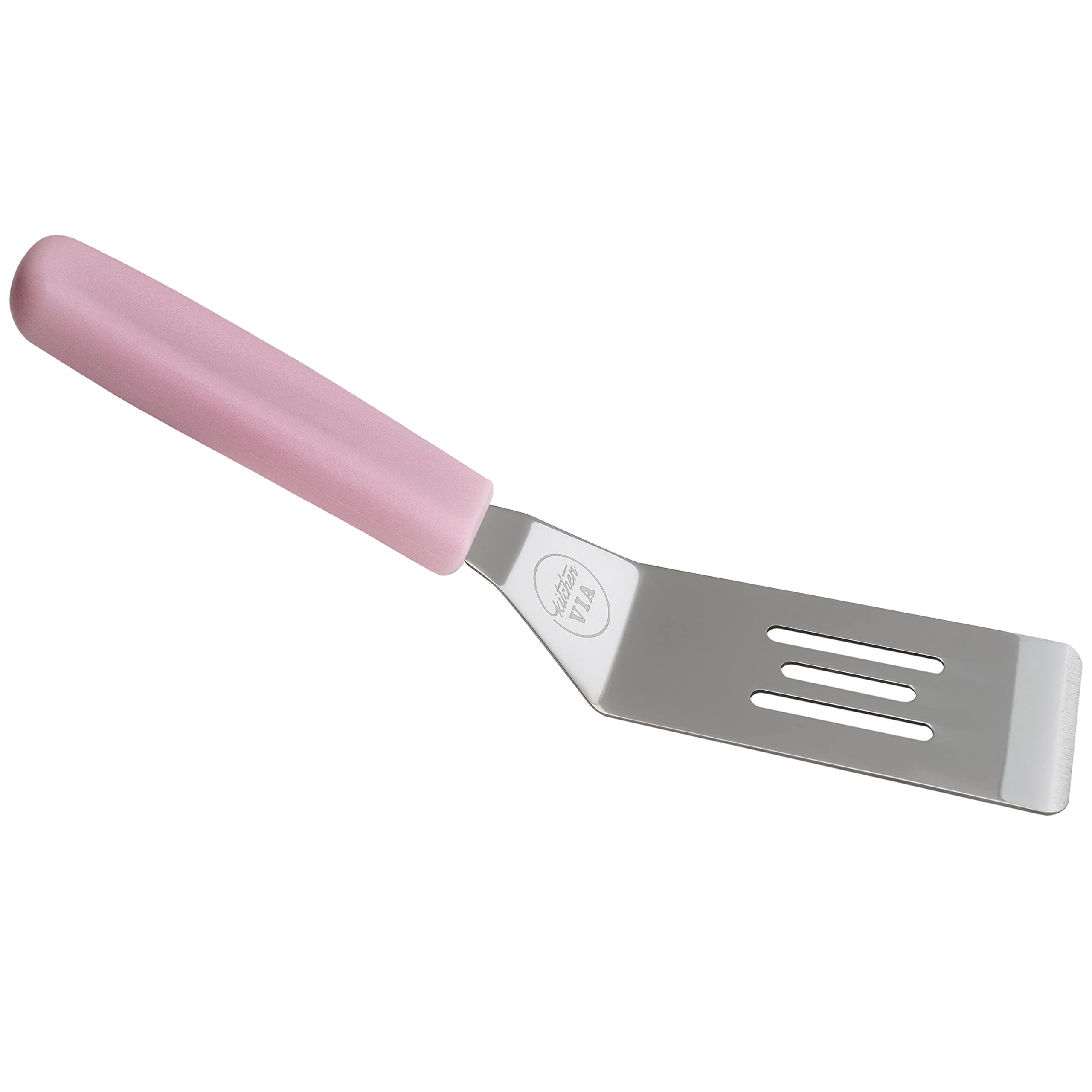 Kitchenvia Pink Handle Cookie Spatula - Small, Non-Stick, And Heat-Resistant Handle For Perfect Pastries, Pancakes, And Pizza