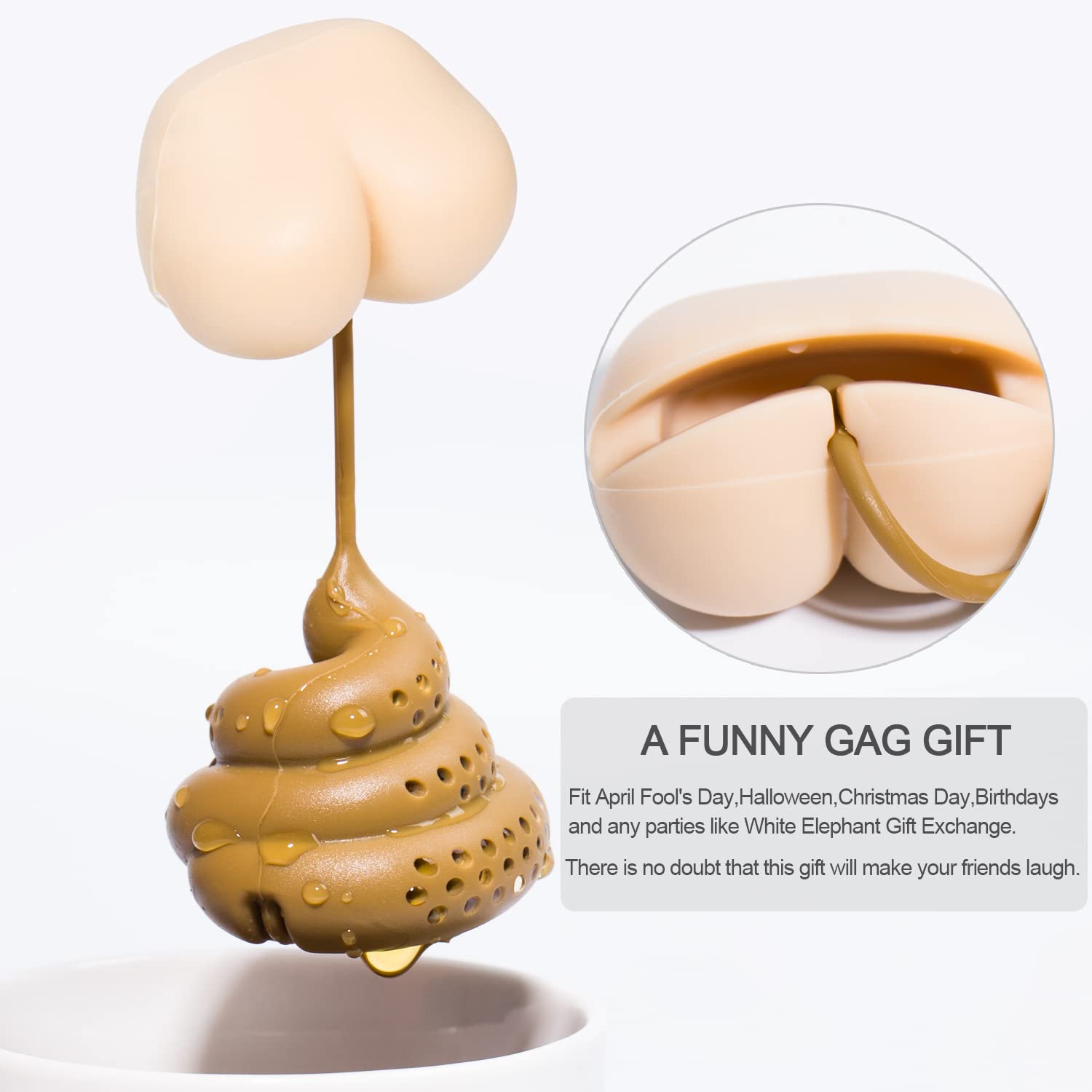 White Elephant Gifts, Funny Gag Gifts Tea Infuser Tea Gifts For Tea Lovers, Silicone Tea Infusers For Loose Tea For Christmas Fa