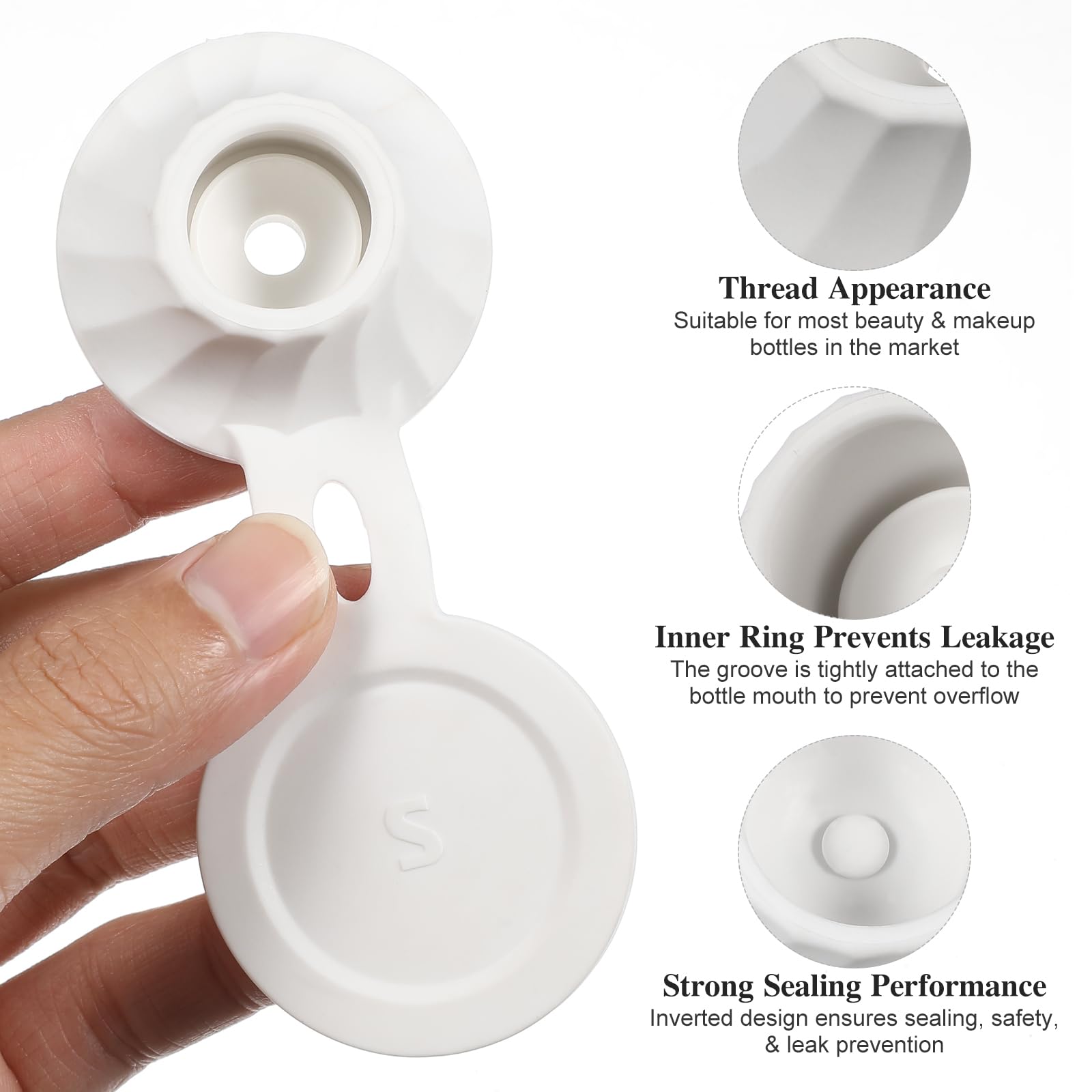 Beavorty 3Pcs Flip It Bottle Emptying Kit, Bottle Emptying Cap, Caps With 3 Sizes, Dispenser Cap For Home And Bathroom Accessori