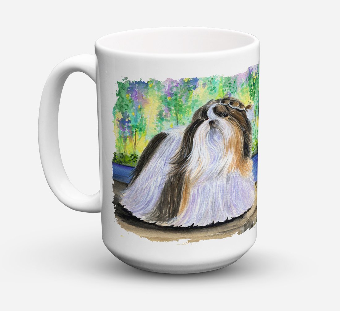 'Caroline's Treasures SS8329CM15 Shih Tzu Dishwasher Safe Microwavable Ceramic Coffee Mug, 15 oz, Multicolor''