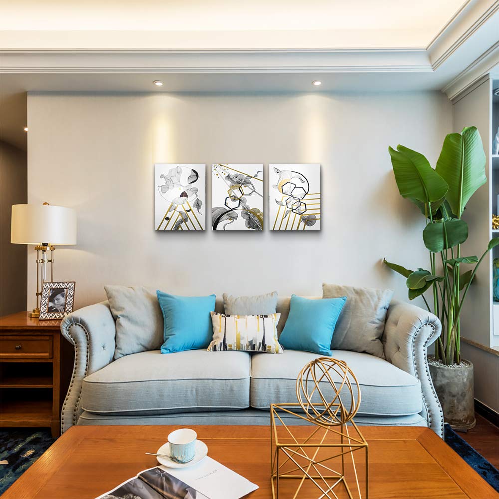 Modern Abstract Painting Canvas Wall Art For Living Room Wall Artworks Bedroom Decoration, 3 Piece Framed Office Kitchen Bathroo